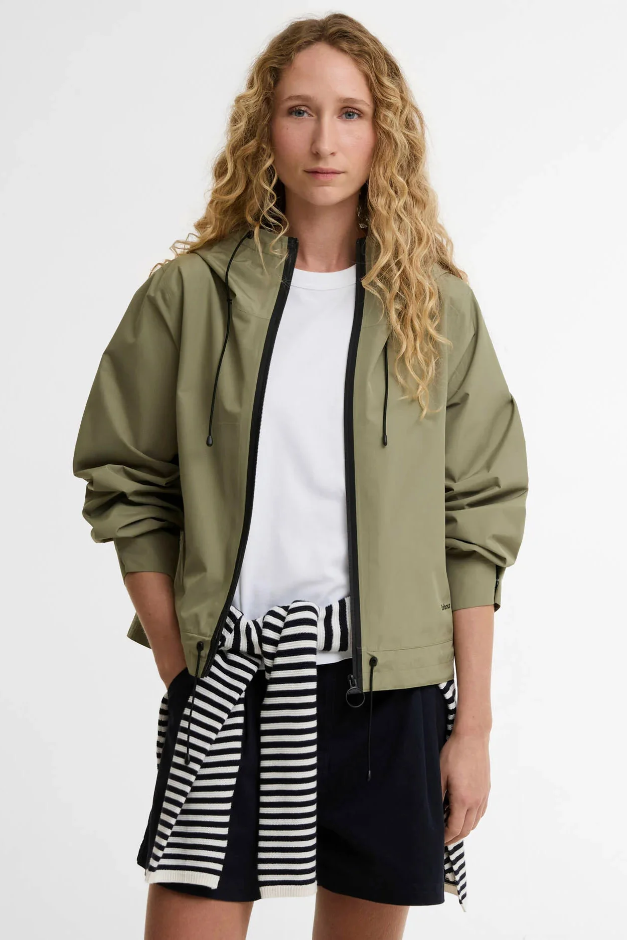 Thorpe Waterproof Jacket - Bleached Olive/Fondant - Image 2