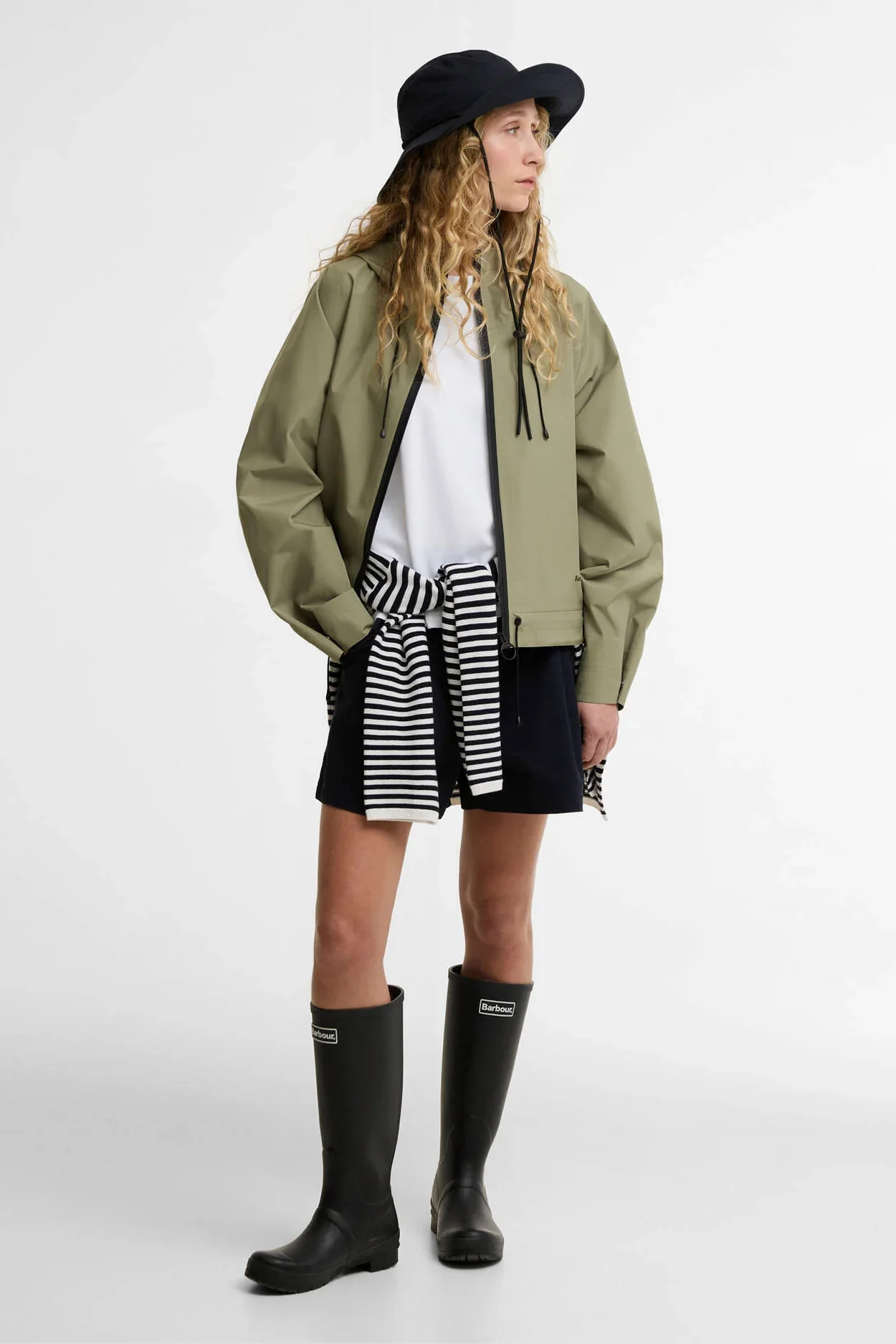 Thorpe Waterproof Jacket - Bleached Olive/Fondant - Image 6