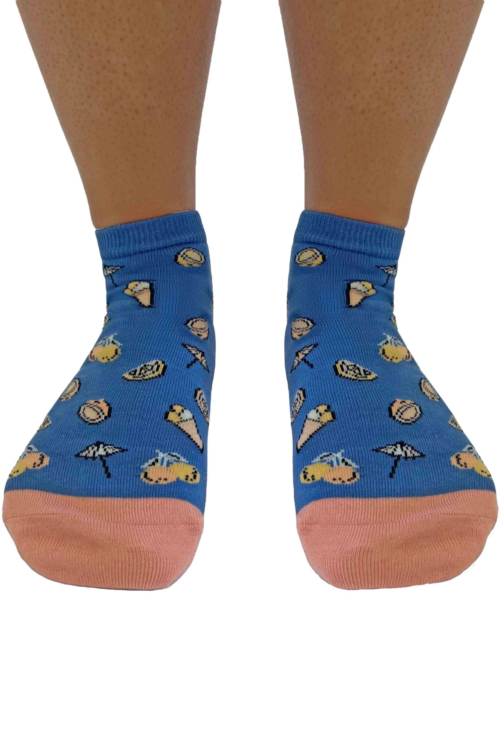 Dixie Ice Cream Bamboo Ankle Socks - Sea Blue - Image 2