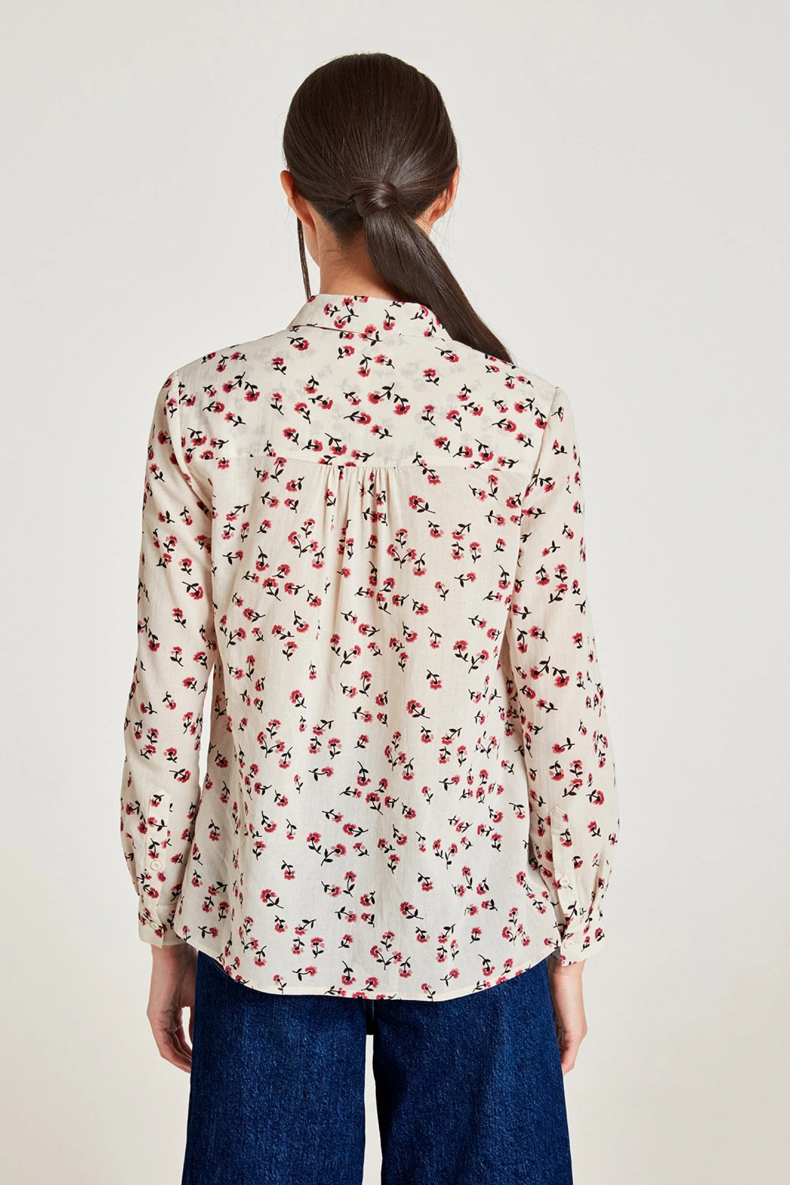 Eloise Organic Cotton Blouse - Stone White - Image 4