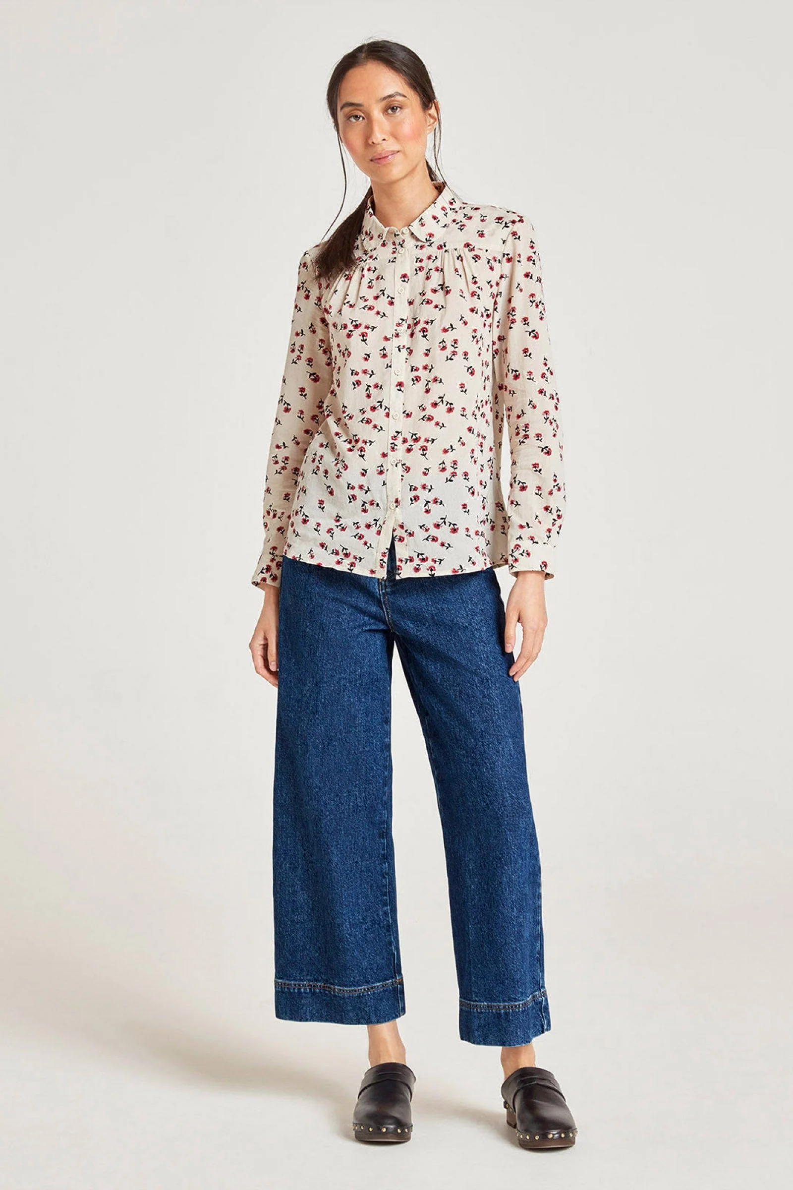 Eloise Organic Cotton Blouse - Stone White - Image 5