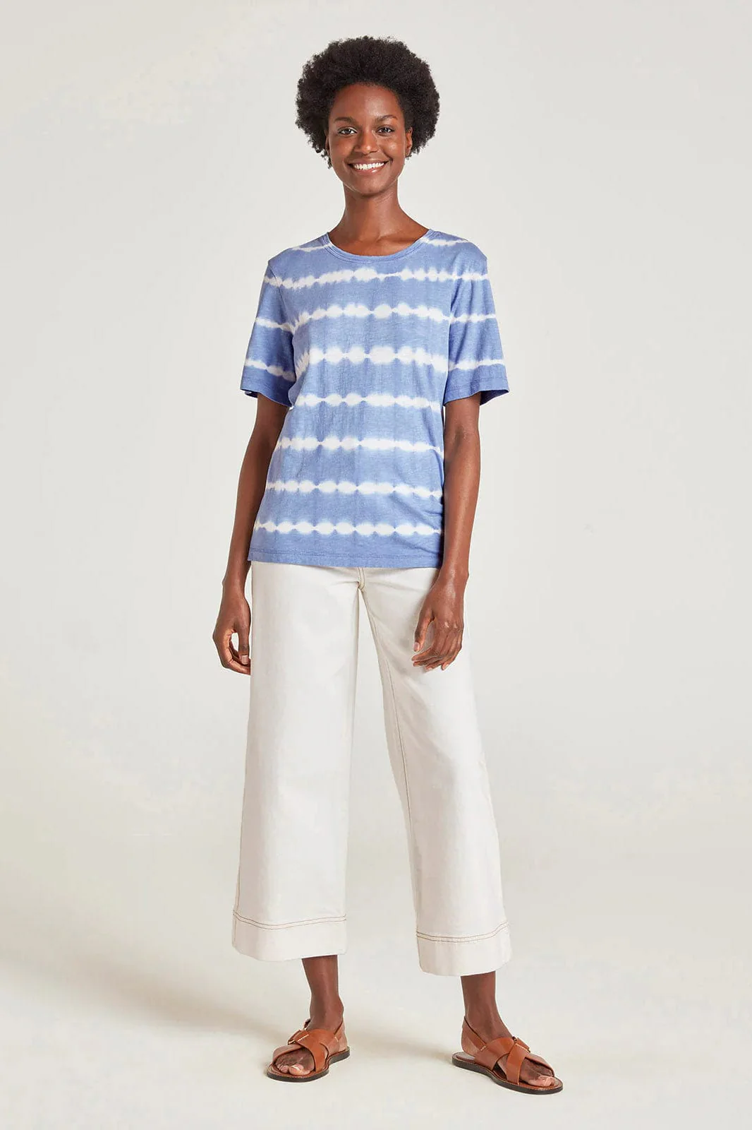 Fairtrade Organic Cotton Tie Dyed T-Shirt - Denim Blue - Image 2