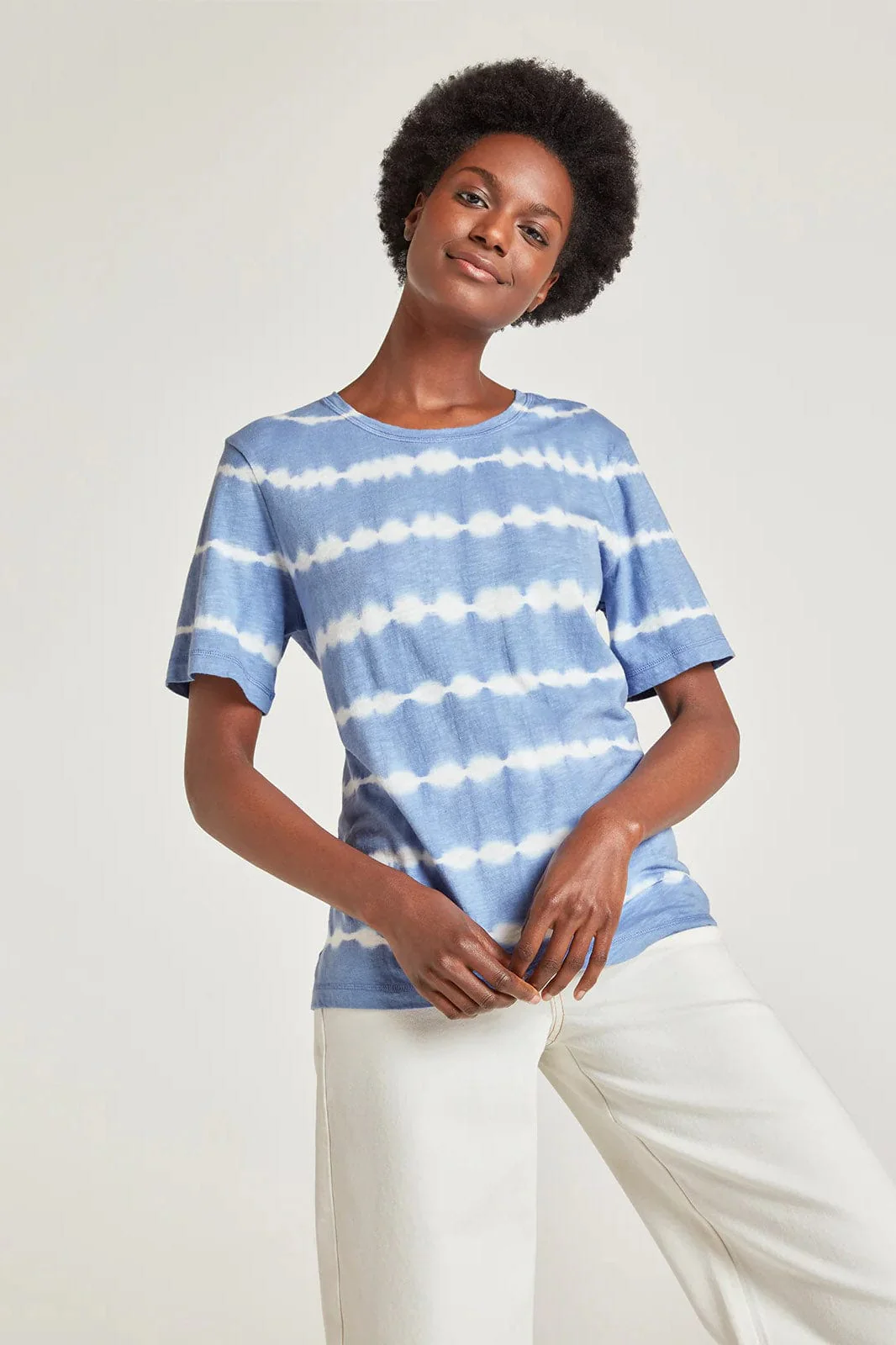 Fairtrade Organic Cotton Tie Dyed T-Shirt - Denim Blue - Image 3