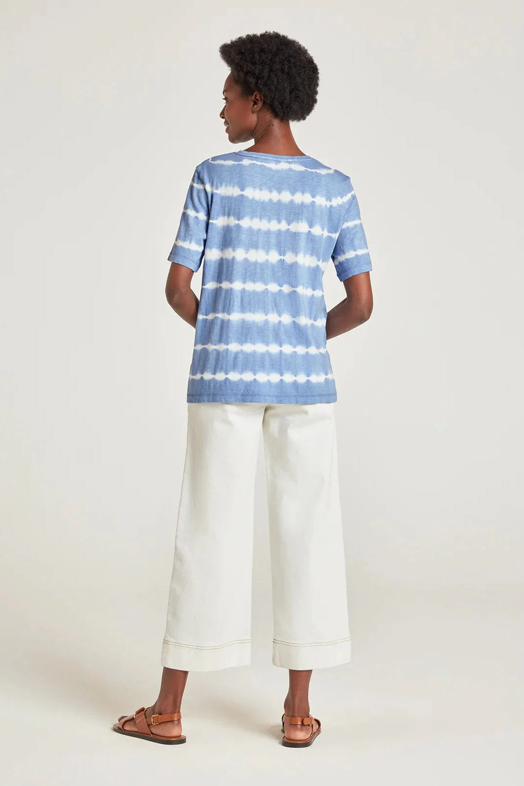 Fairtrade Organic Cotton Tie Dyed T-Shirt - Denim Blue - Image 4