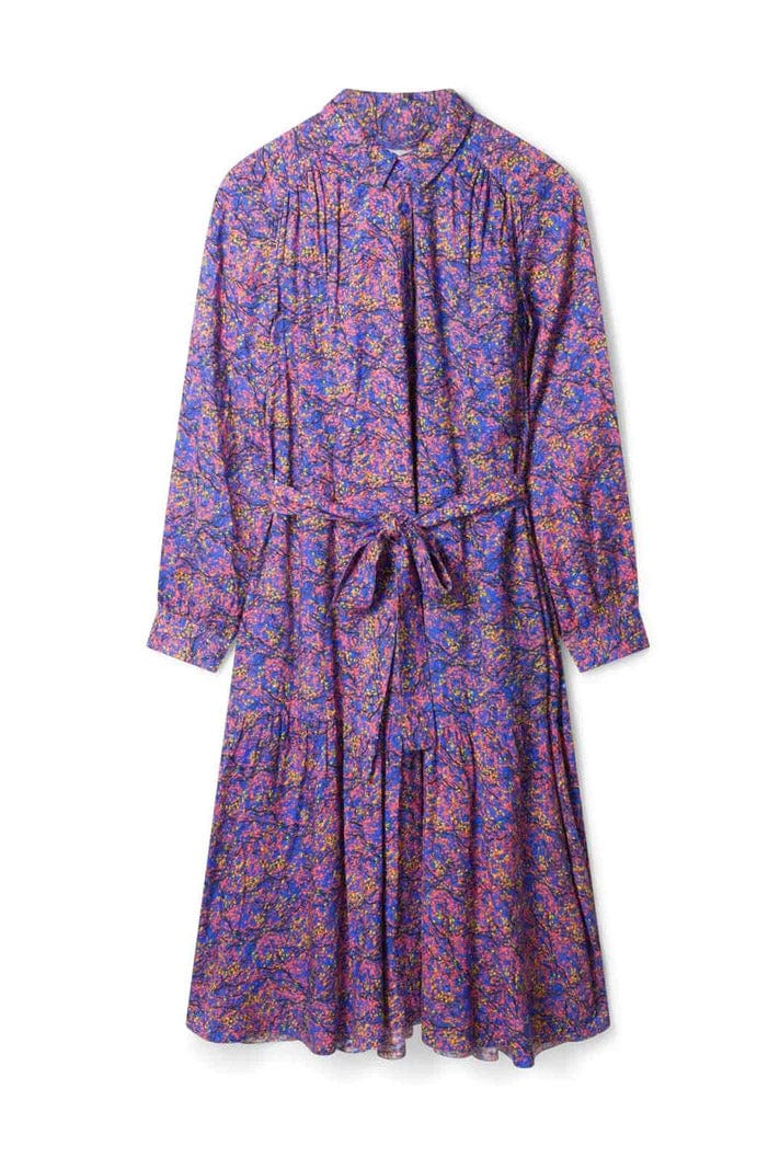 Fawn EcoVero Printed Midi Shirt Dress - Periwinkle Blue