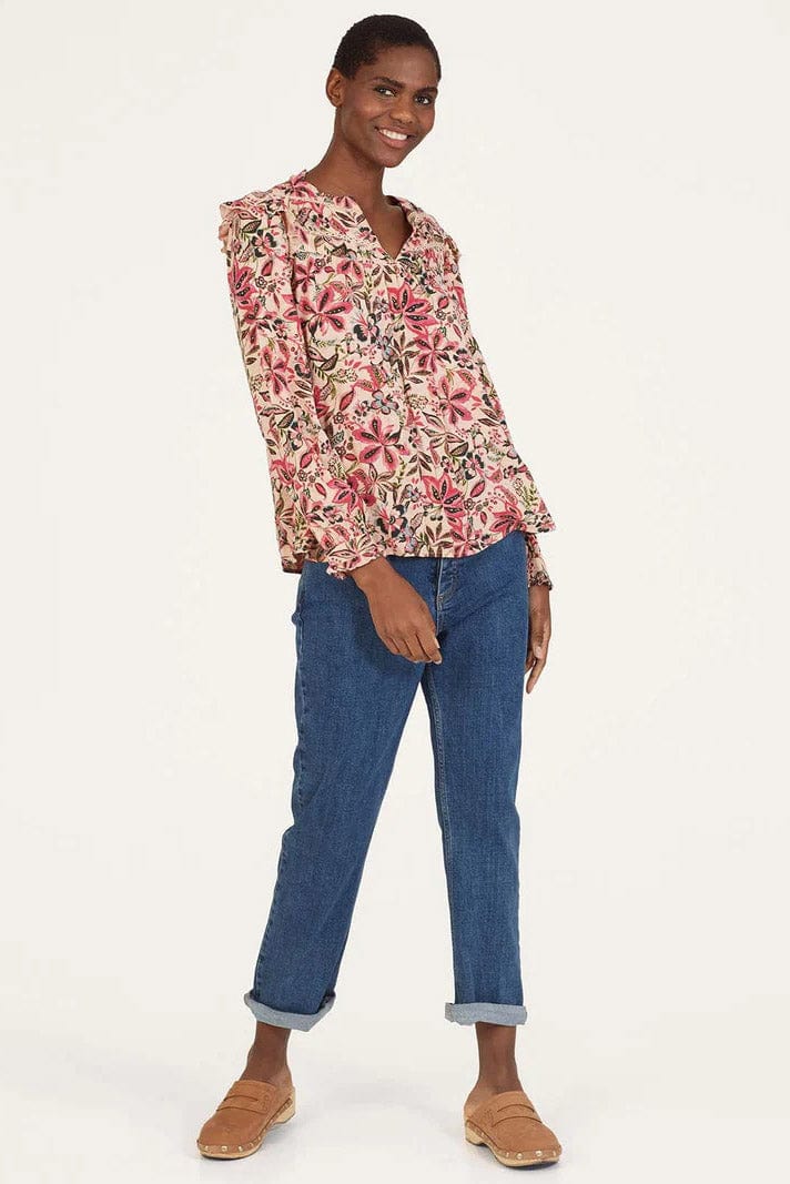 Faye EcoVero Dobby Blouse - Faded Rose Pink - Image 3