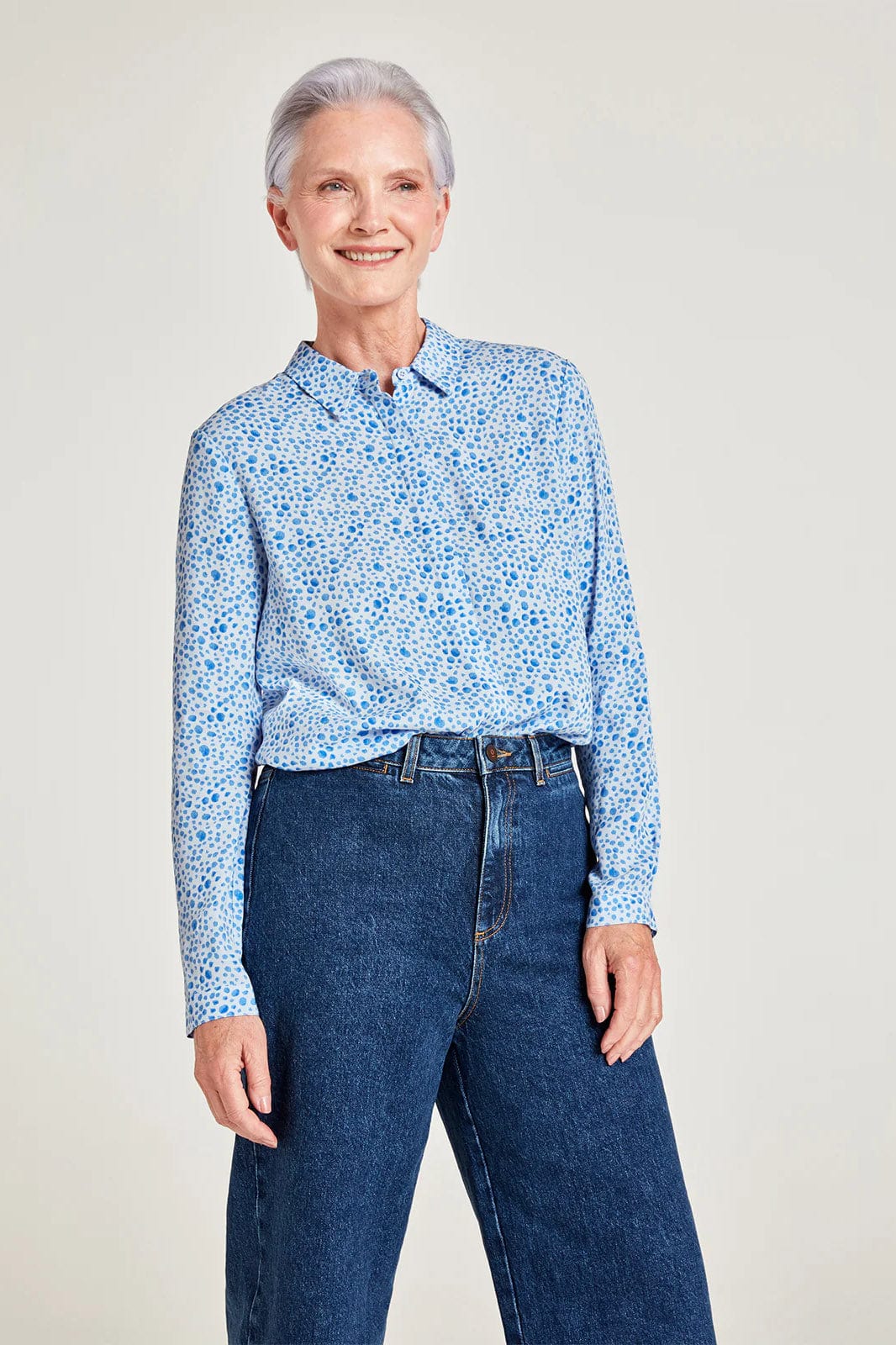 Marian Lenzing EcoVero Blouse - Ice Blue - Image 3