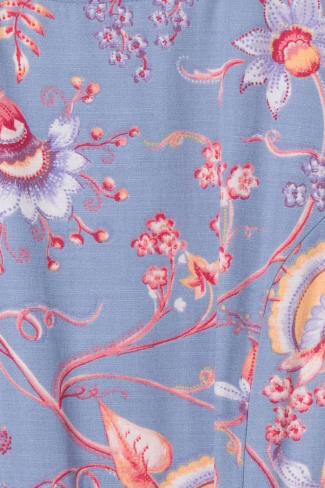 Meadow Frill Sleeve Tencel Top - Lavender Blue - Image 5