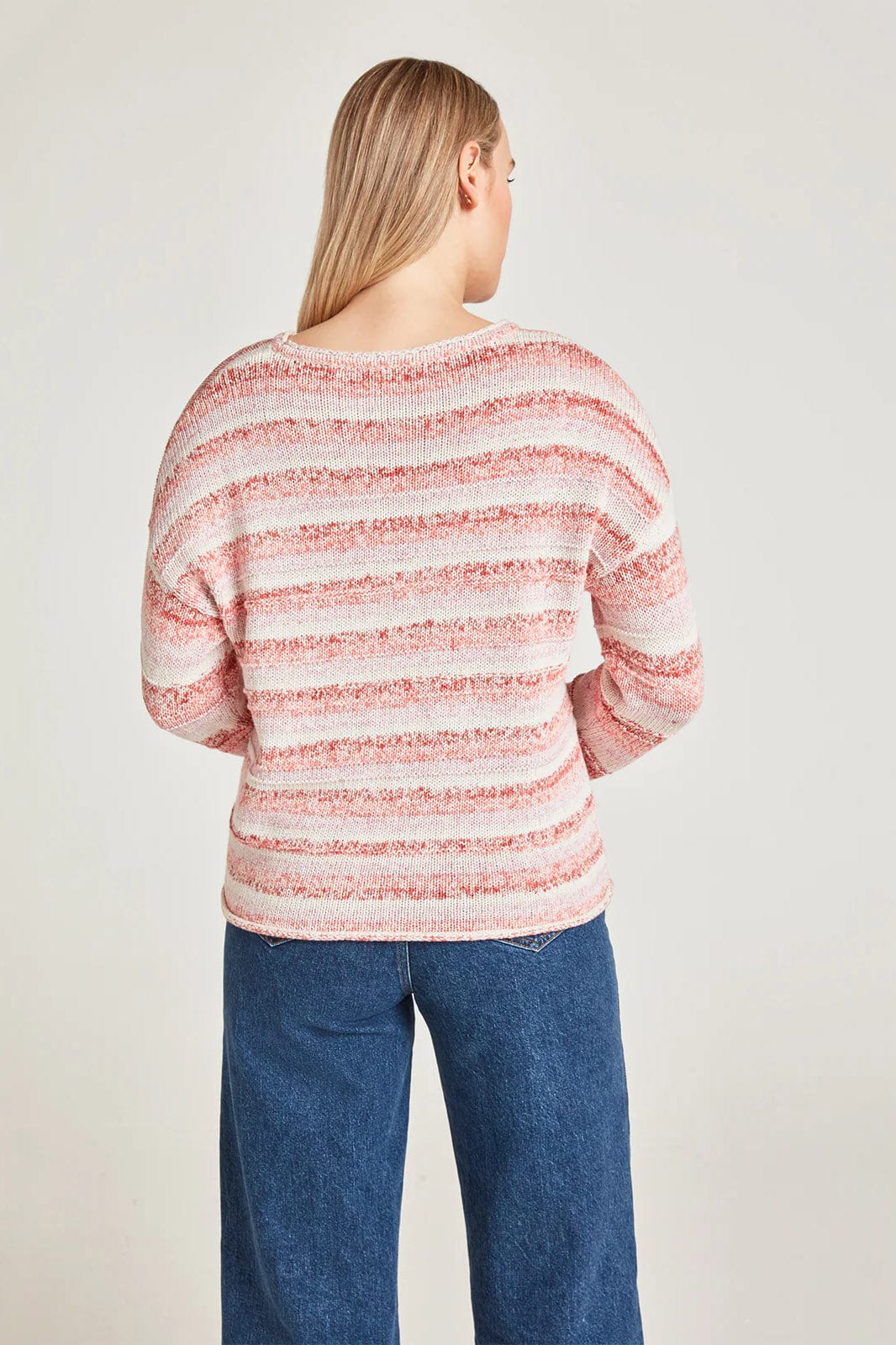 Nori Organic Cotton Knit Jumper - Coral Orange - Image 5