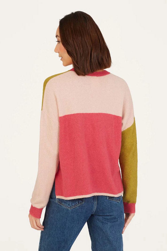 Stef Organic Cotton Fluffy Colour Block Jumper - Image 6