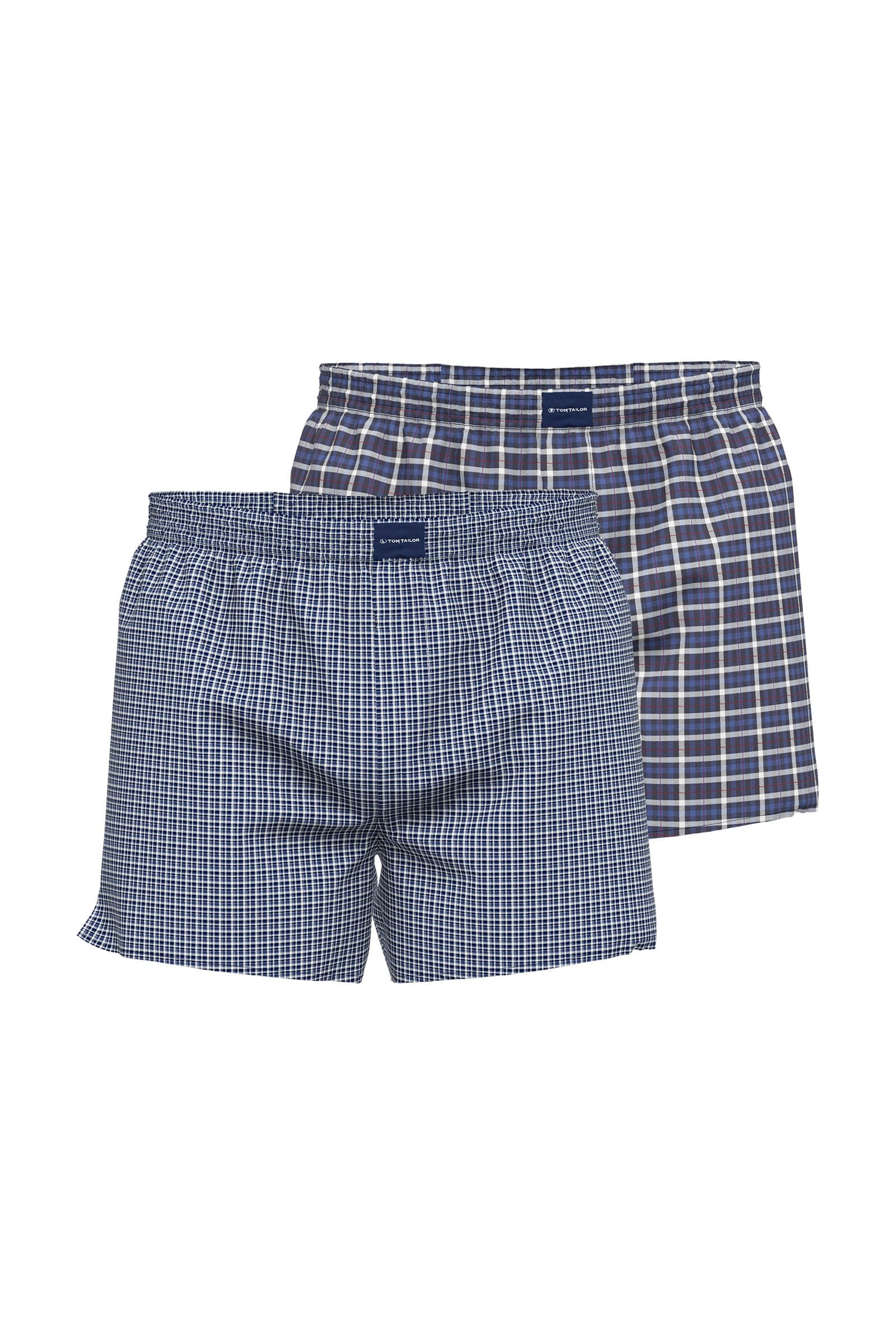 Woven Boxer Shorts - 2 Pack - Dark Blue Check