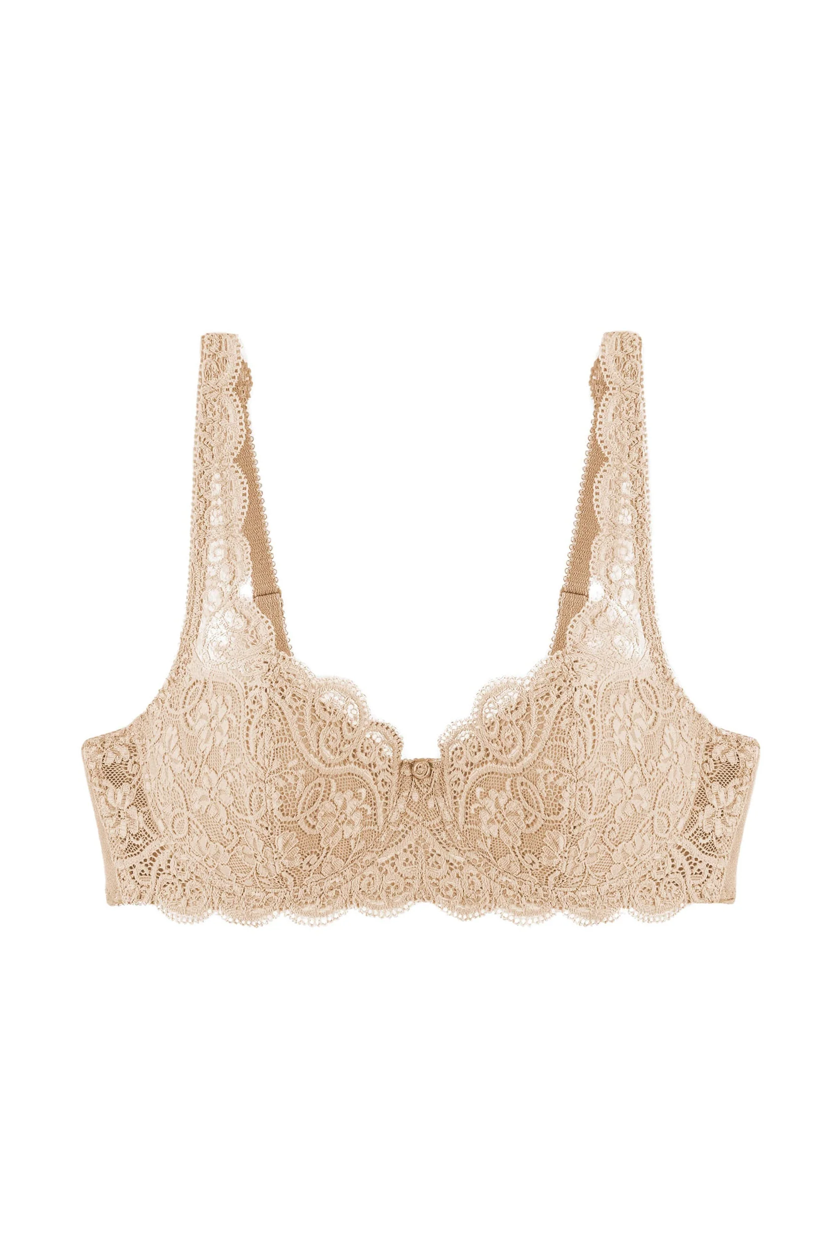 Amourette 300WHP Wired Padded Lace Bra - Skin