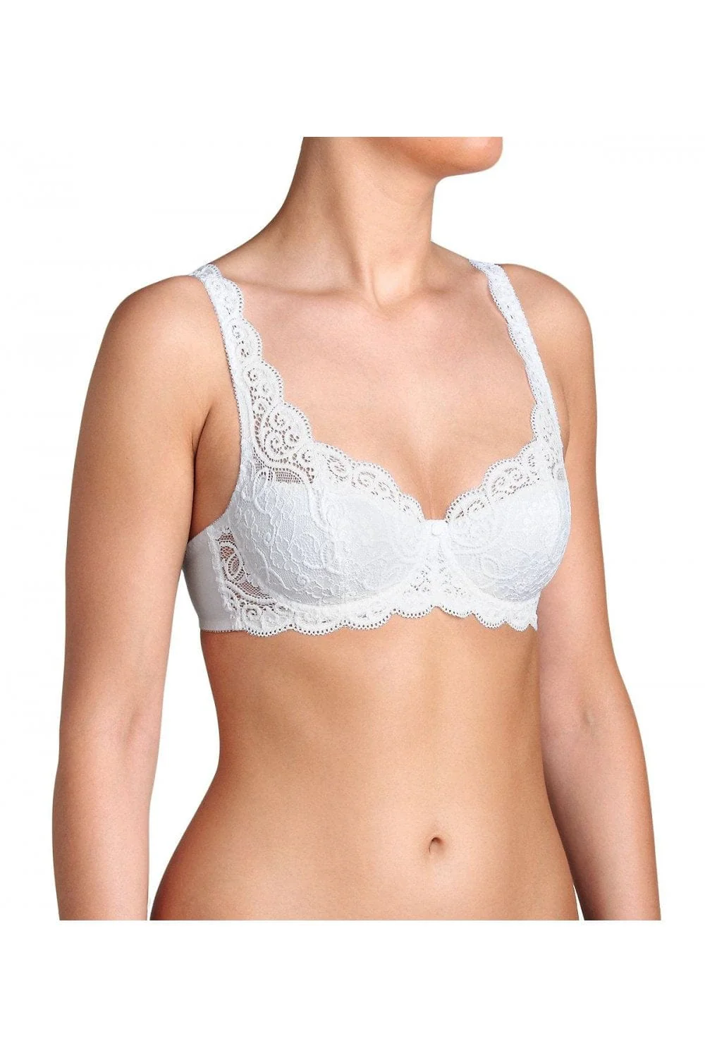 Amourette 300WHP Wired Padded Lace Bra - White - Image 2
