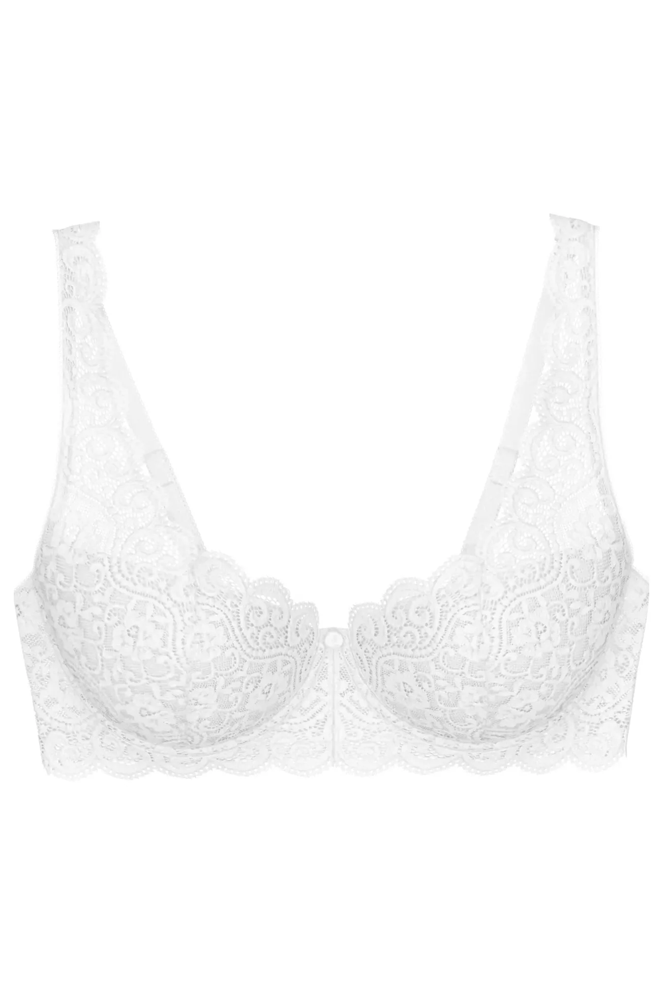 Amourette Wired + Padded Lace Bra - White