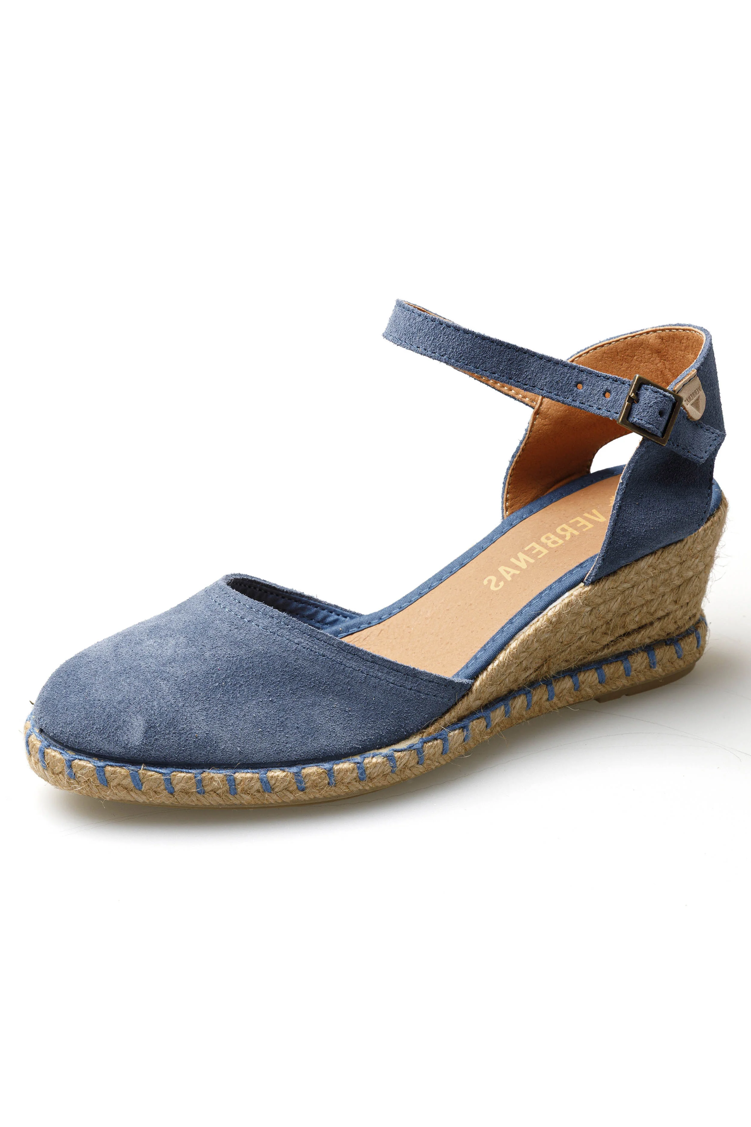 Malena Suede Espadrille Wedges - Iris