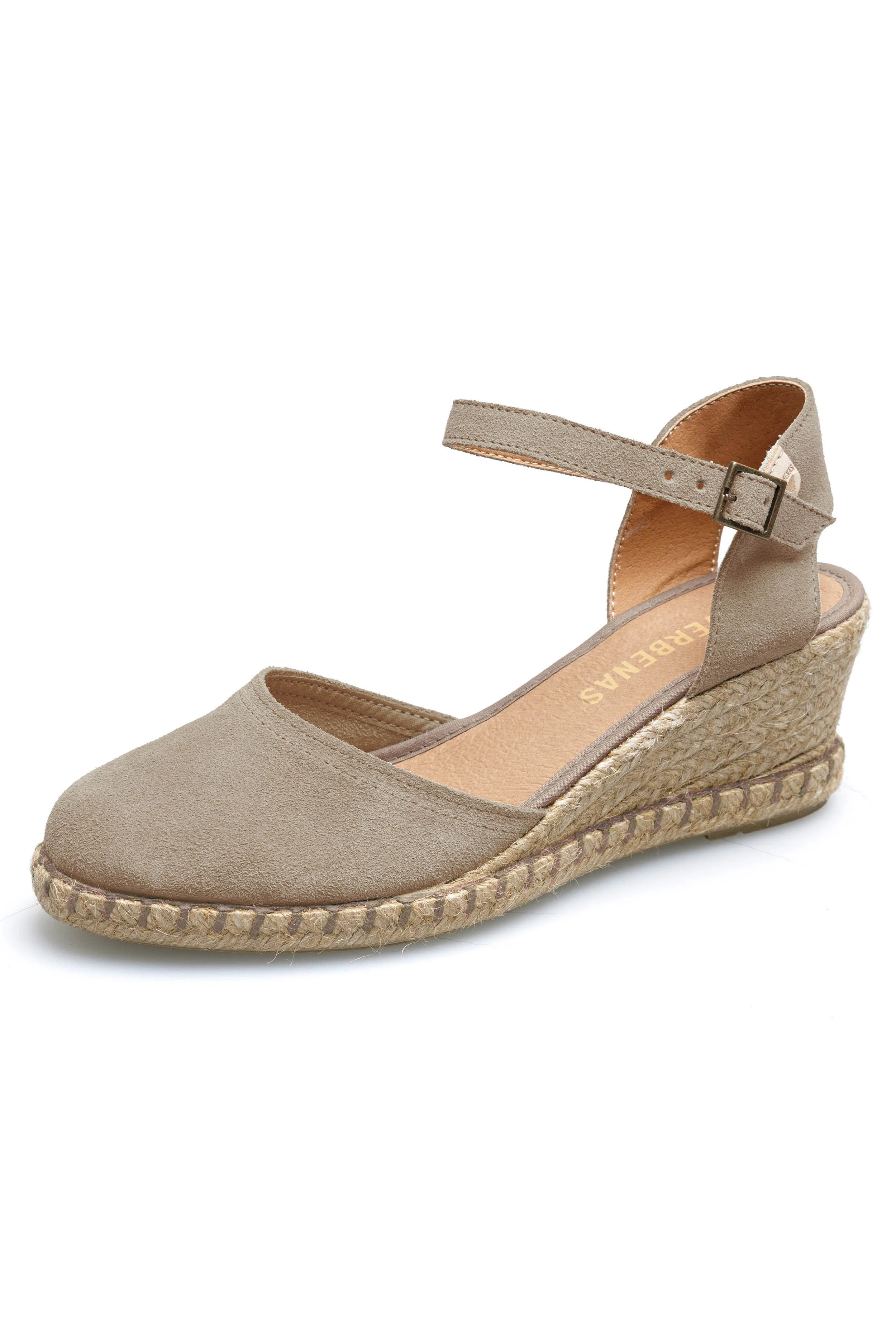 Malena Suede Espadrille Wedges - Piedra