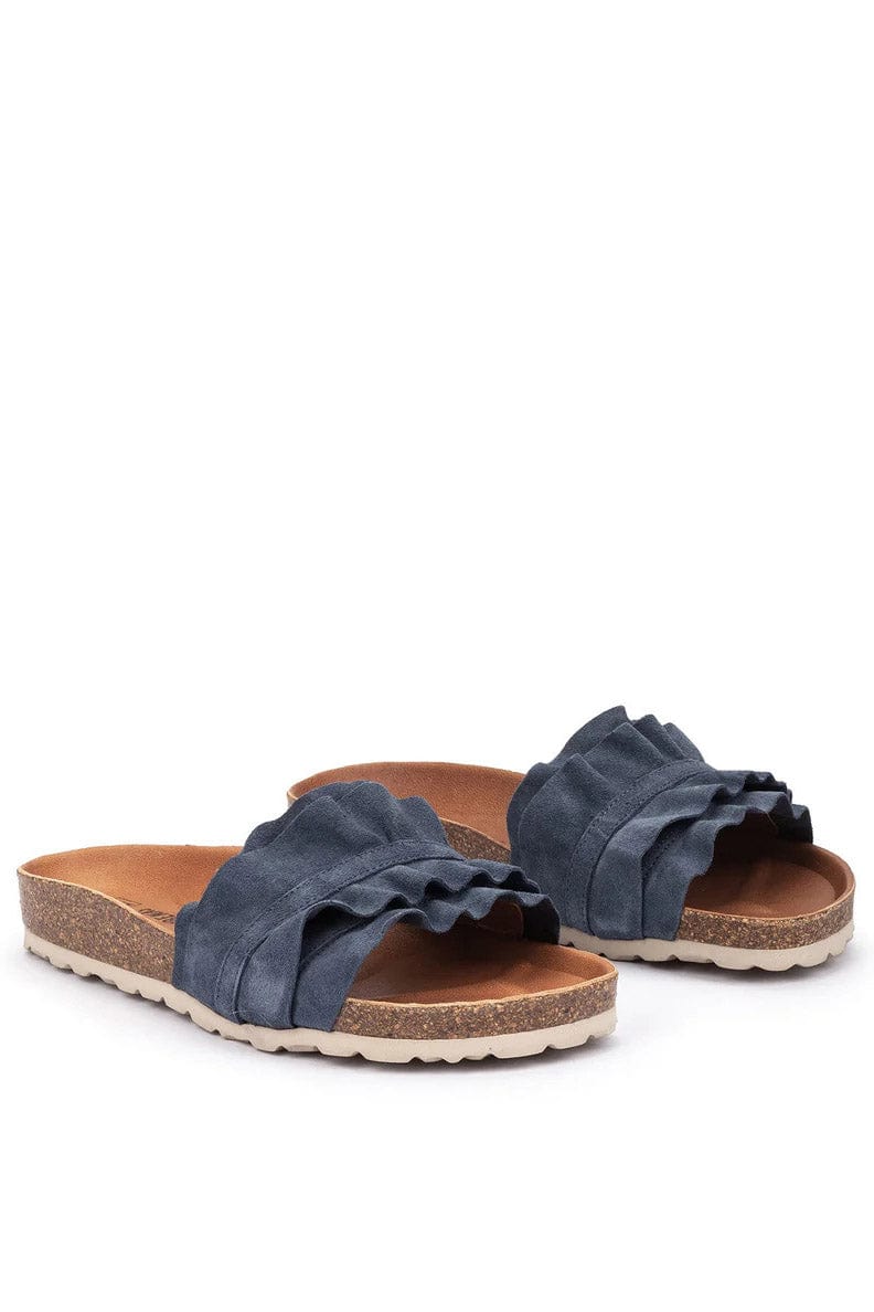 Rocio Serraje Volante Suede Leather Sandals - Iris - Image 2