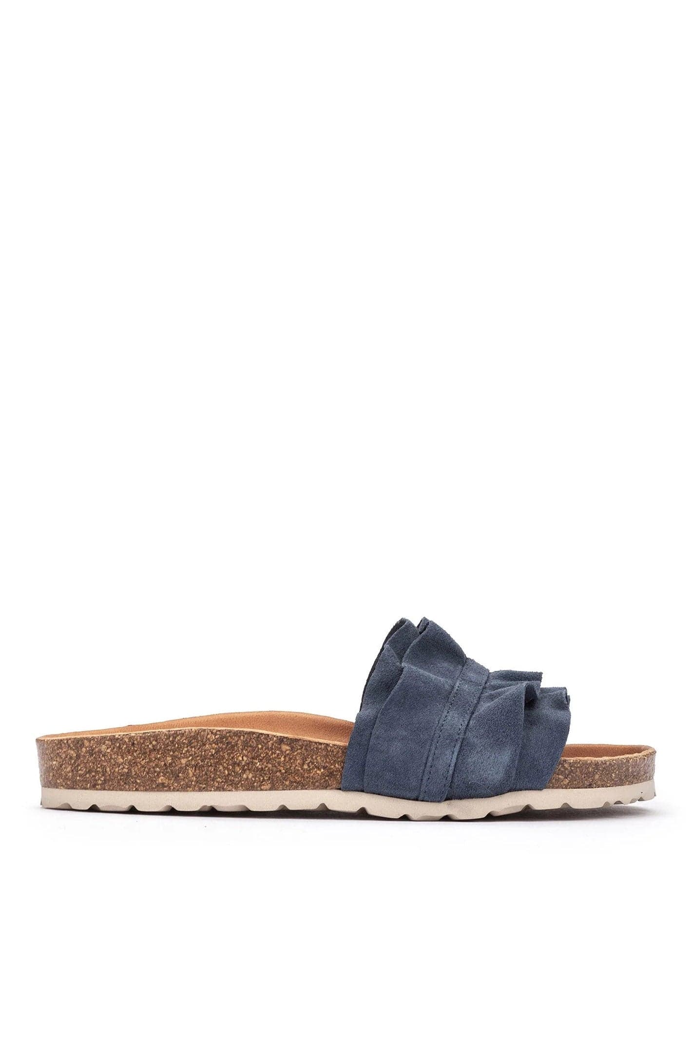 Rocio Serraje Volante Suede Leather Sandals - Iris - Image 5