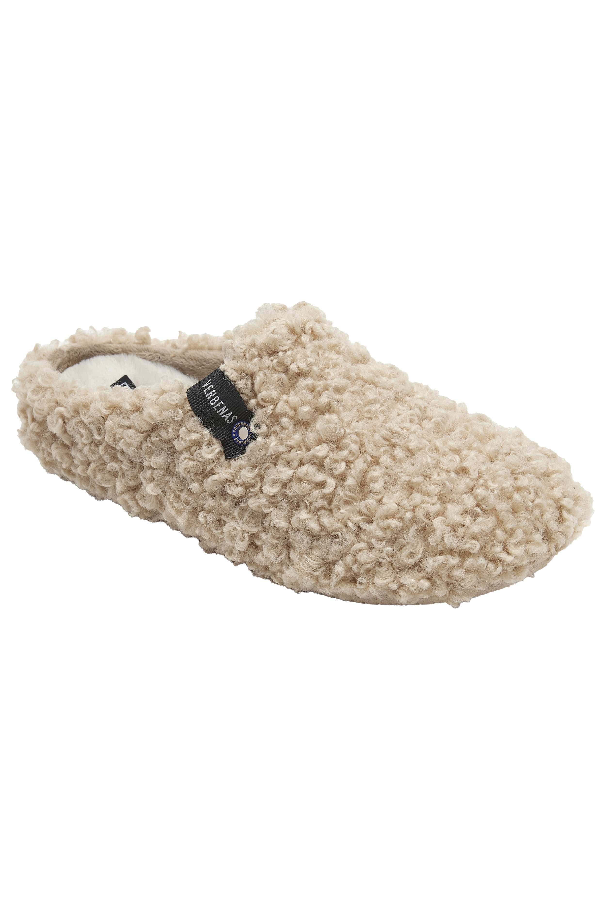York Curly Slippers - Beige
