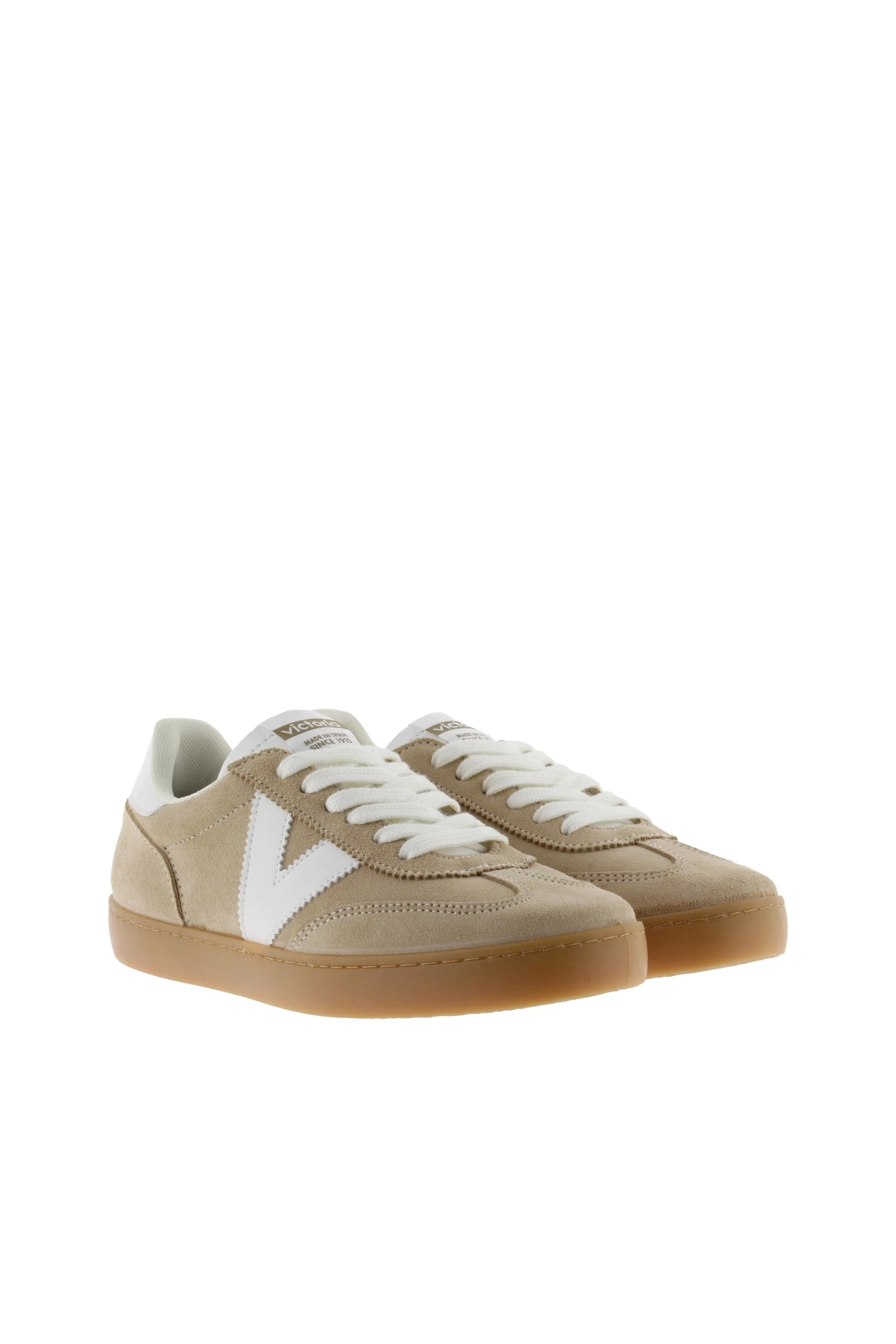 Berlin Suede Retro Trainers - Beige - Image 4