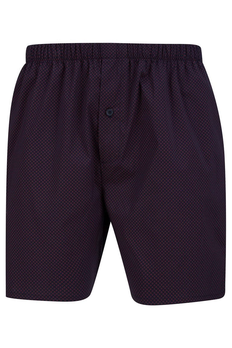 Short Sleeve/Shorts Pyjama Set - Navy/Red - Image 2