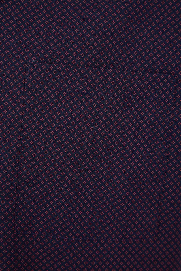 Short Sleeve/Shorts Pyjama Set - Navy/Red - Image 3