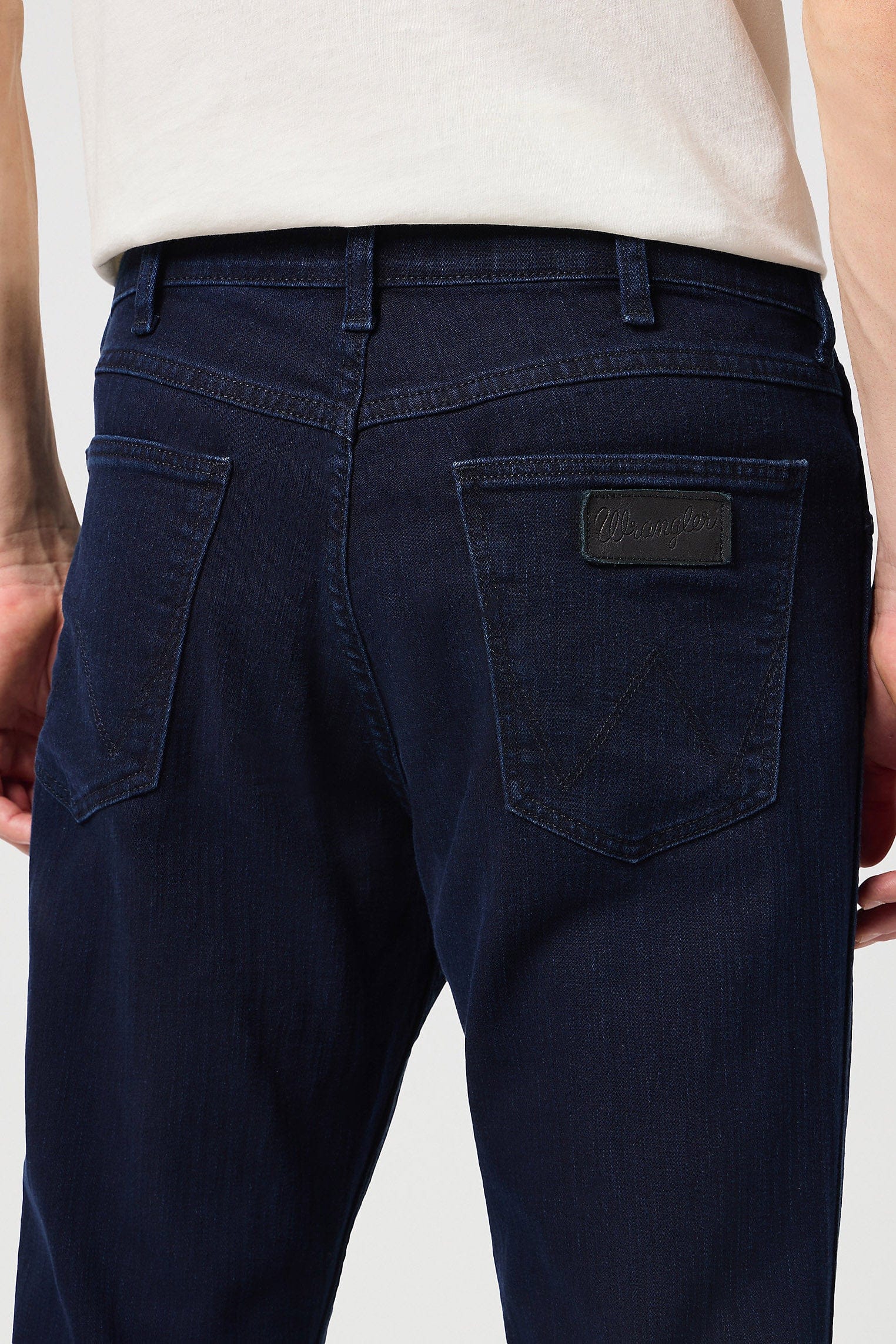 Greensboro Straight Stretch Jeans - Black Back - Image 3