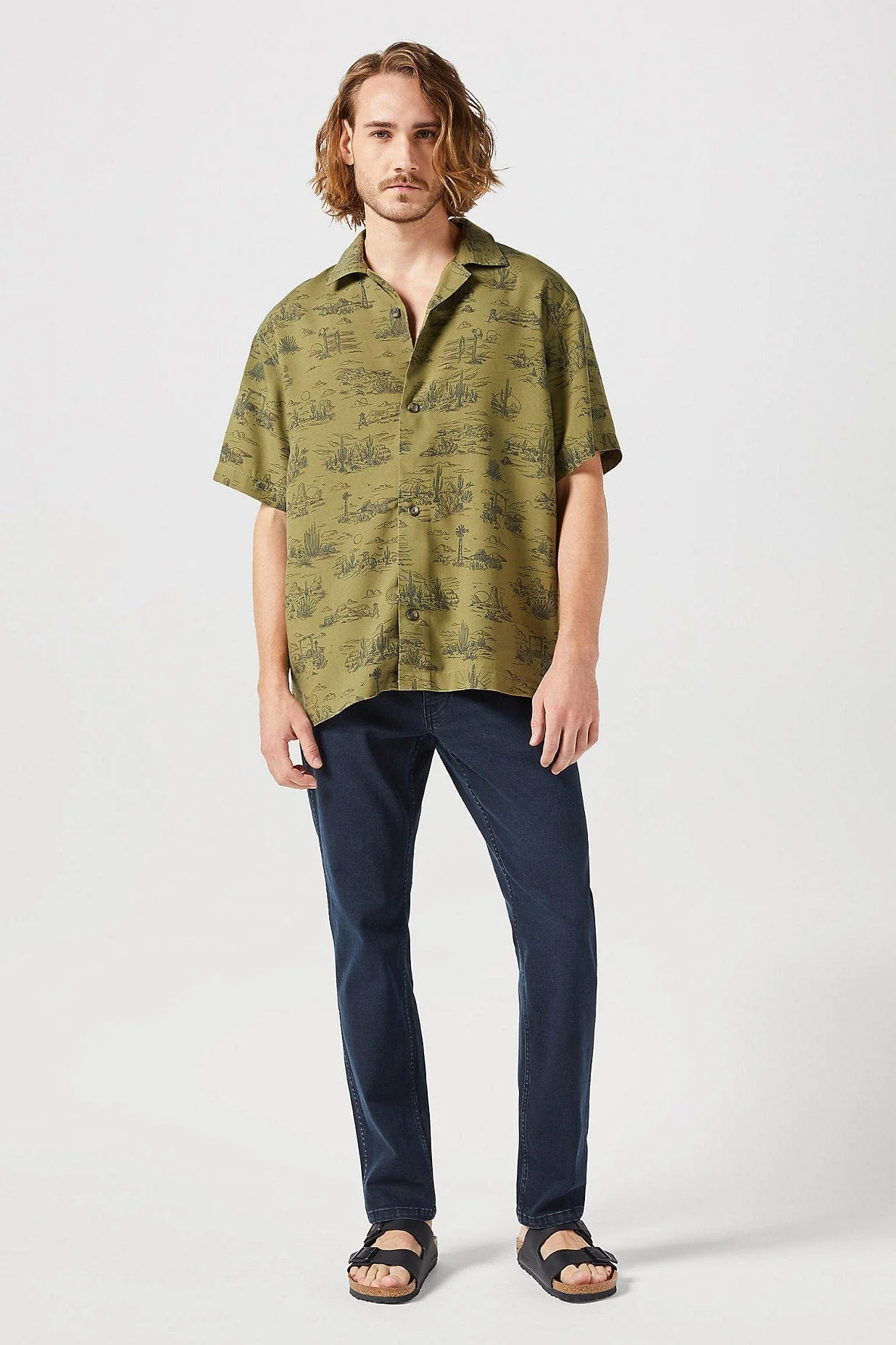 River Cotton Stretch Regular Tapered Jeans - Cloudy Skies - Image 3