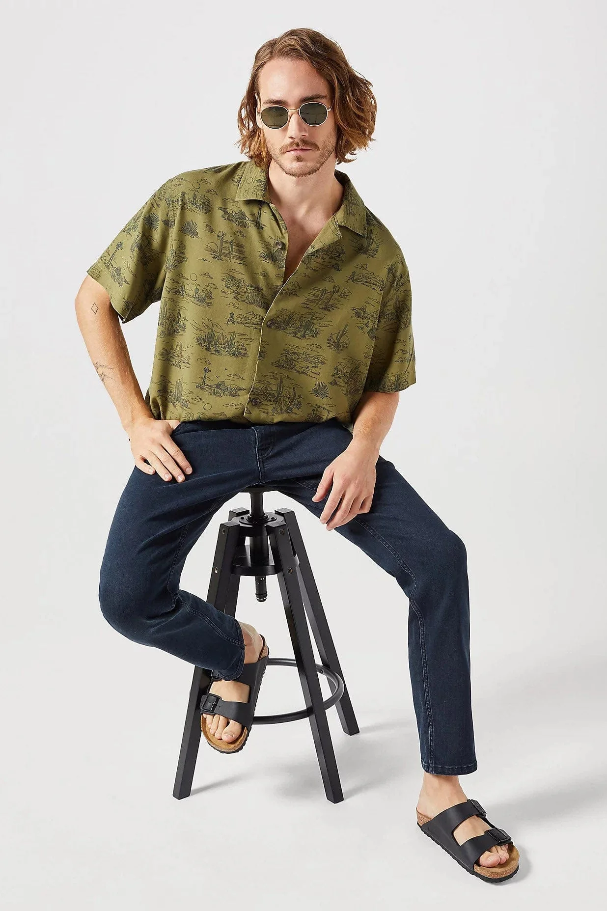 River Cotton Stretch Regular Tapered Jeans - Cloudy Skies - Image 4