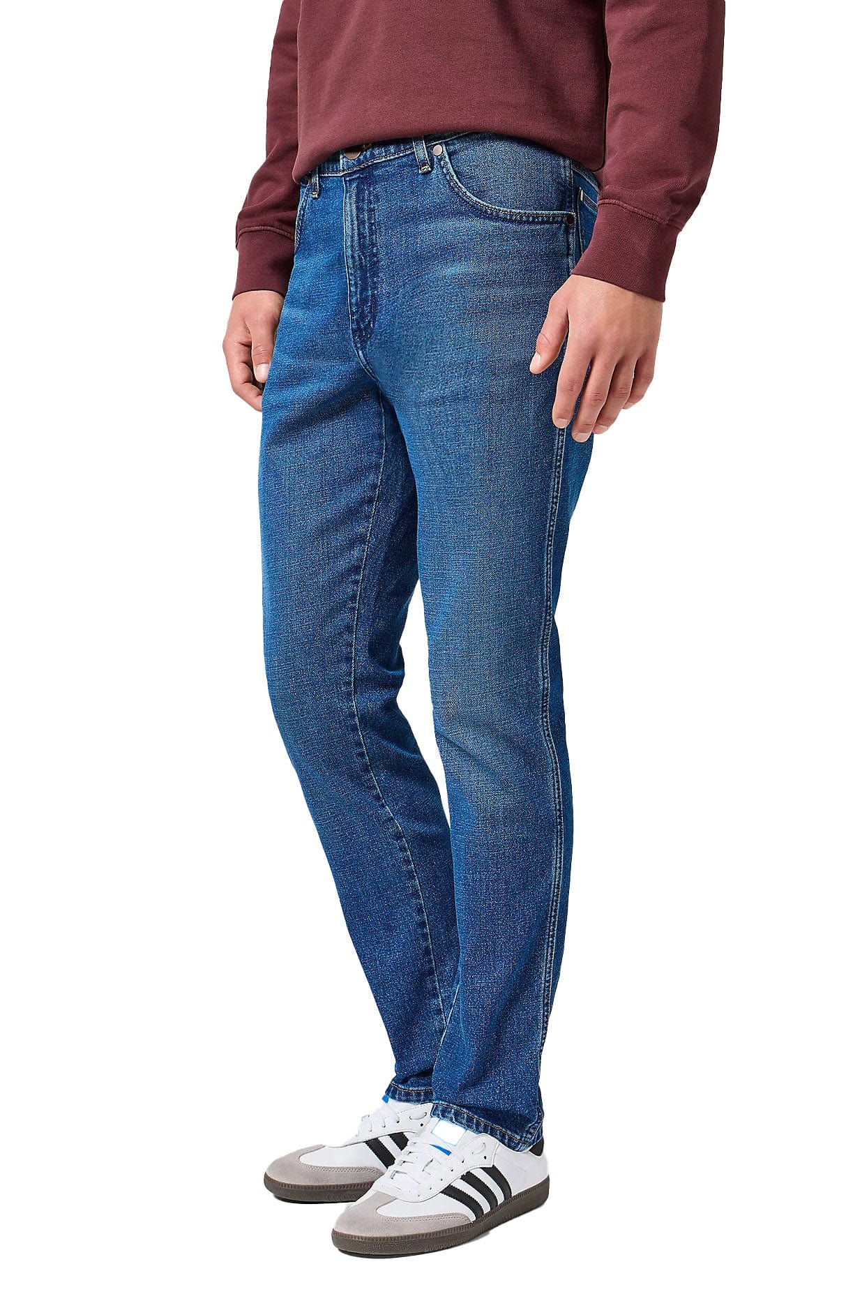 River Cotton Stretch Regular Tapered Jeans - Sundown Blue
