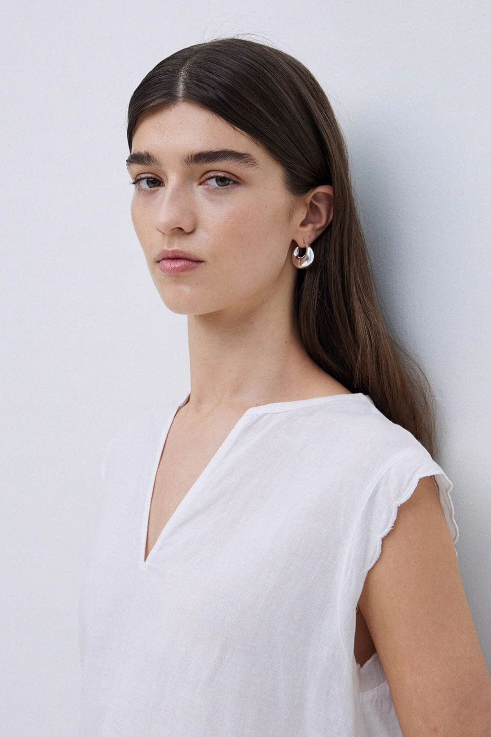 Claudie Cotton/Linen Sleeveless Top - White - Image 4