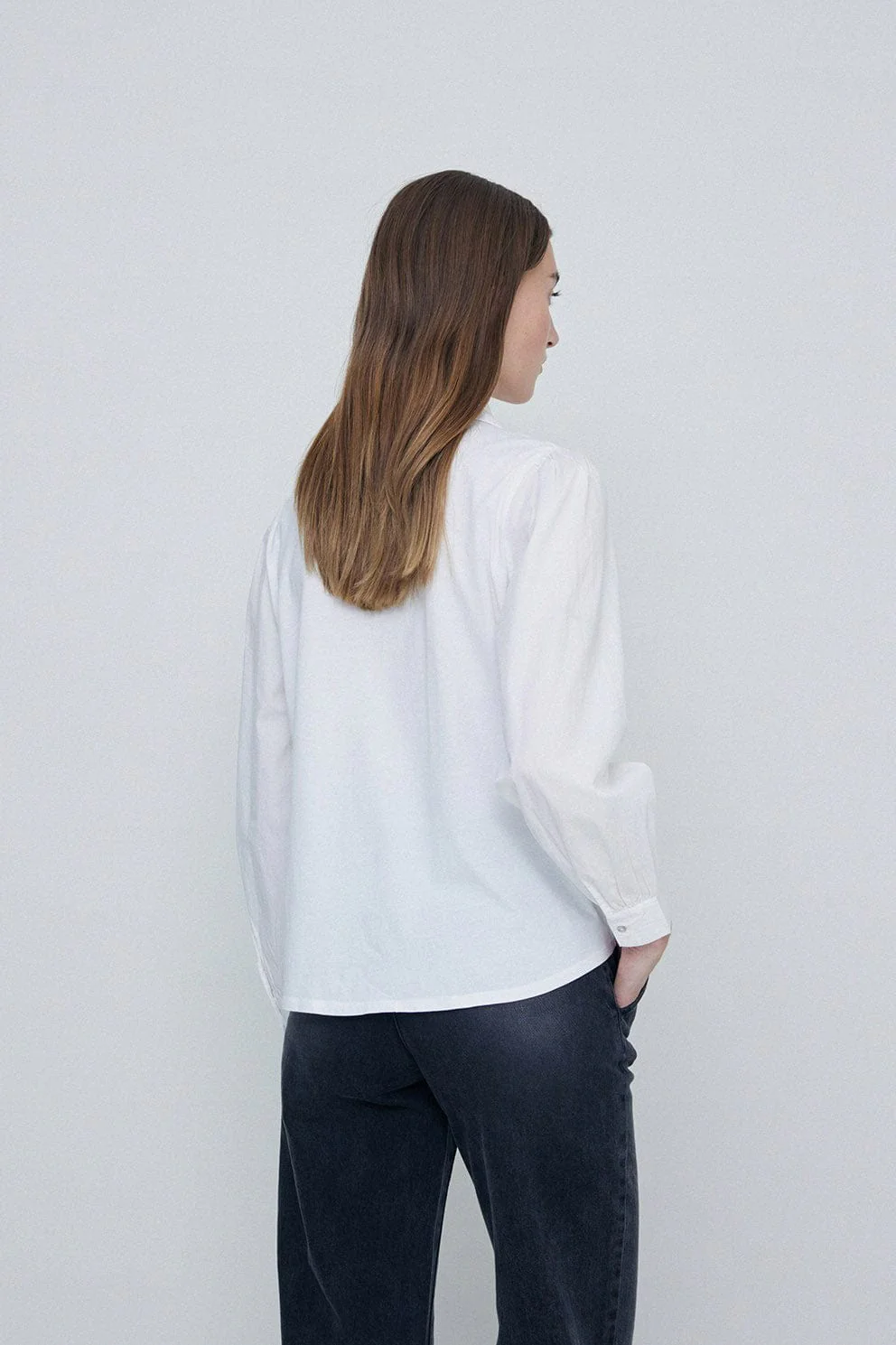 Cotton Shirt With Embroidery Detail - White - Image 5
