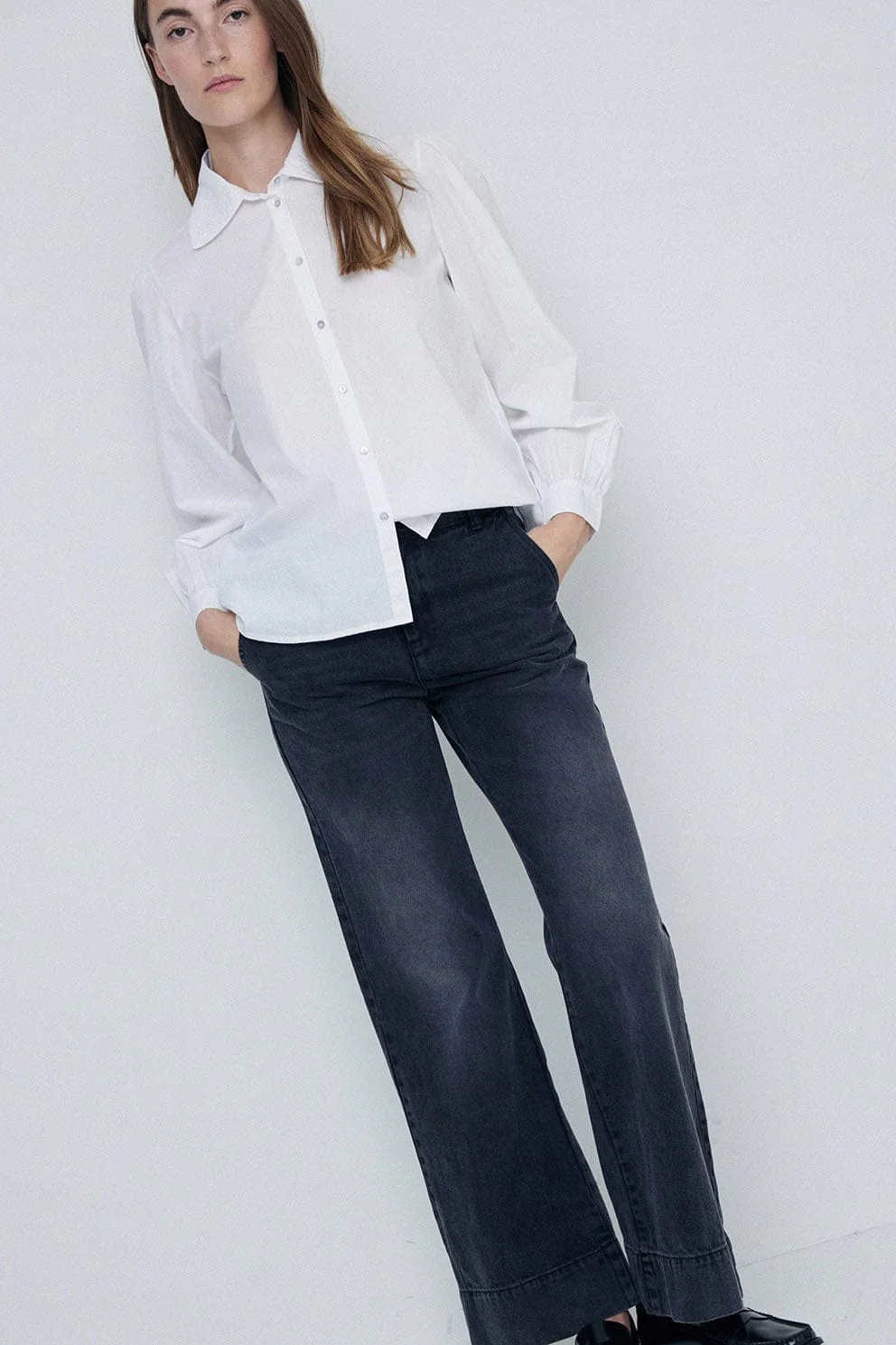 Cotton Shirt With Embroidery Detail - White - Image 6