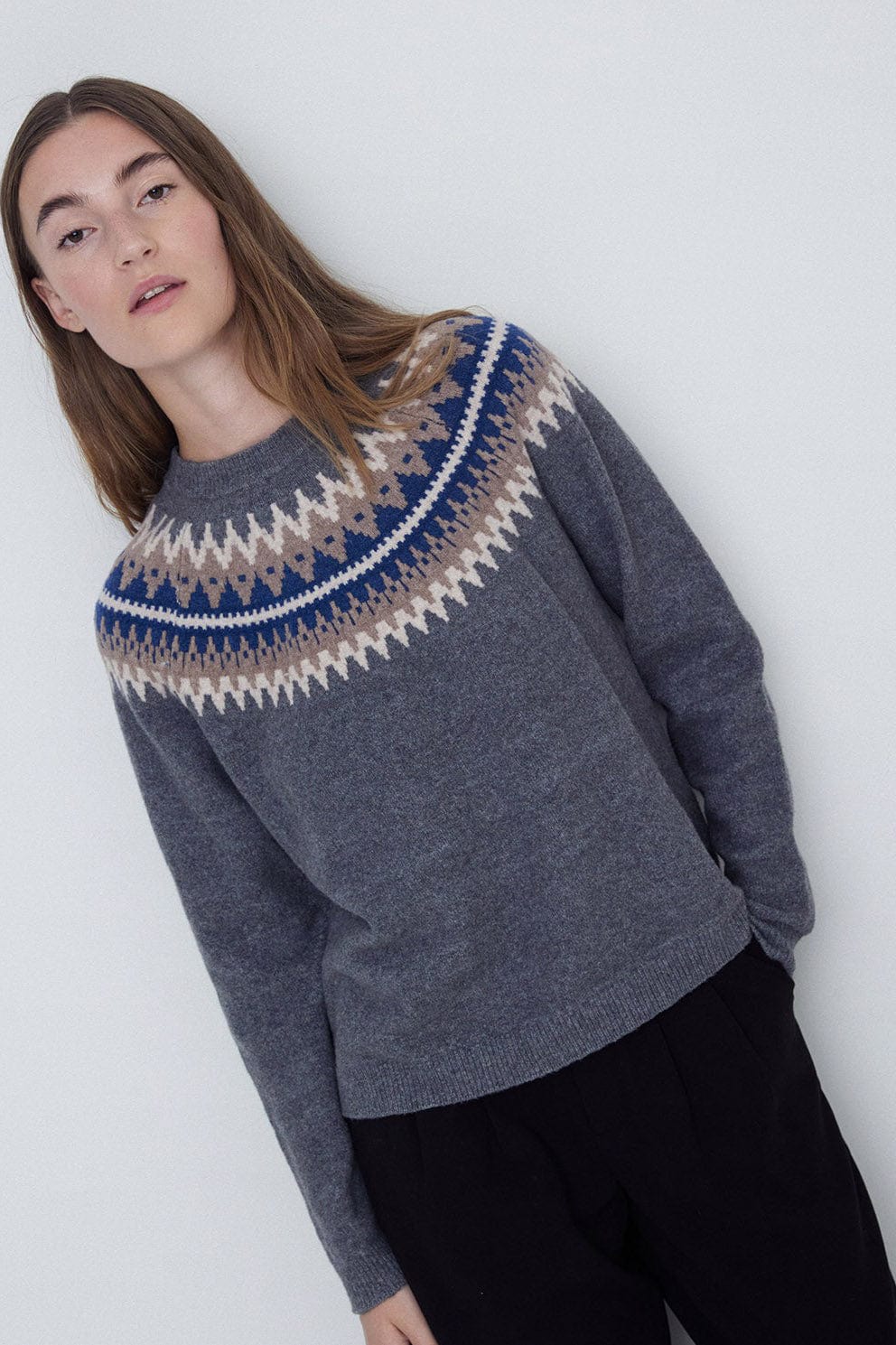 Fairisle Jumper - Uniform Blue - Image 5