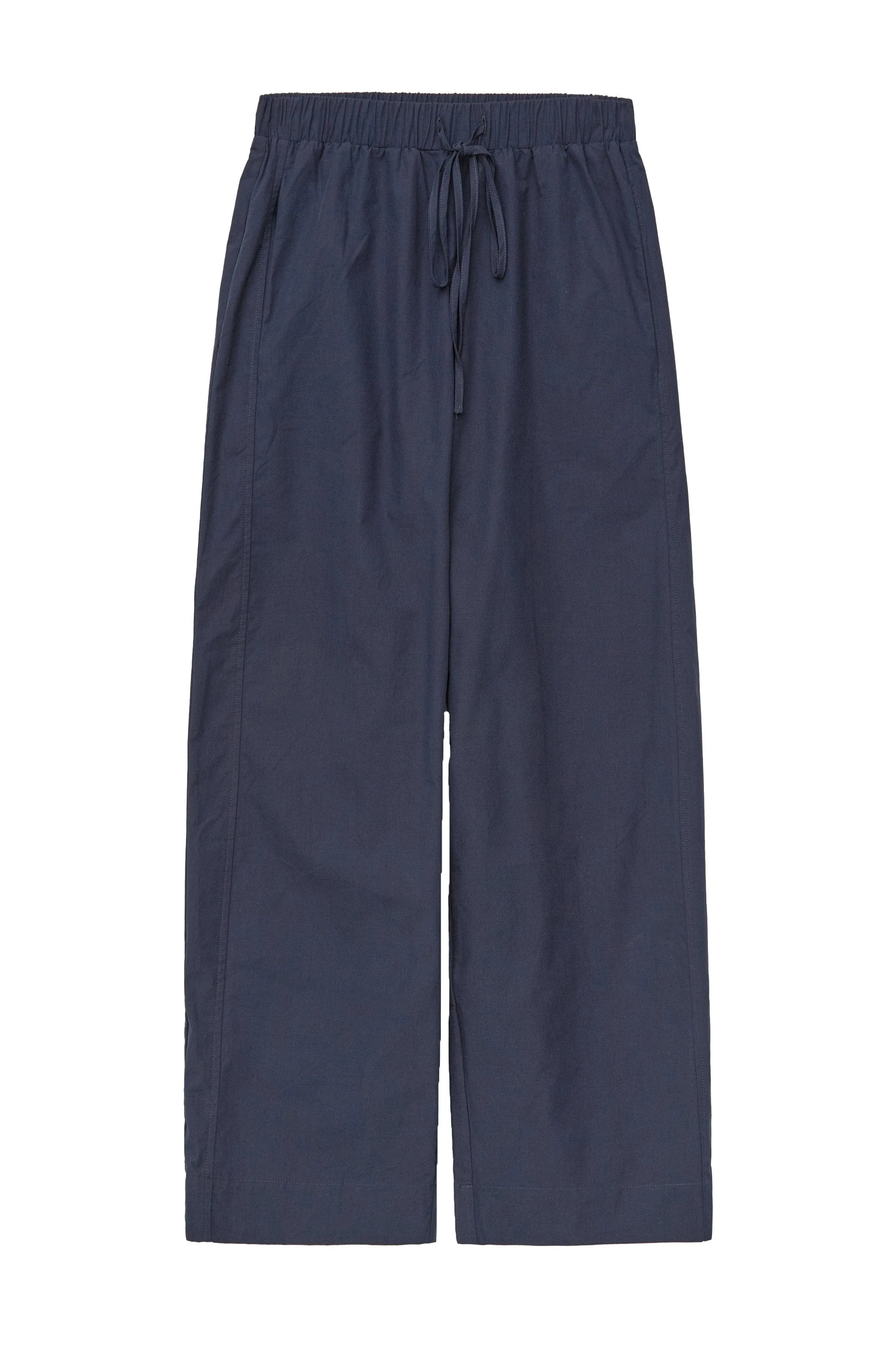 Globo Cotton Elastic Waist Trousers - Navy