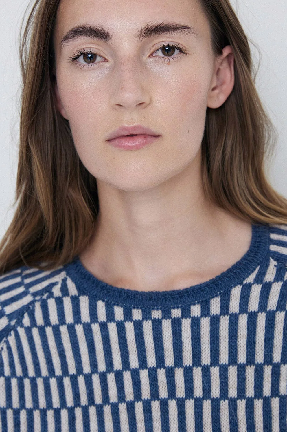 Line Detail Knitted Jumper - Uniform Blue - Image 5
