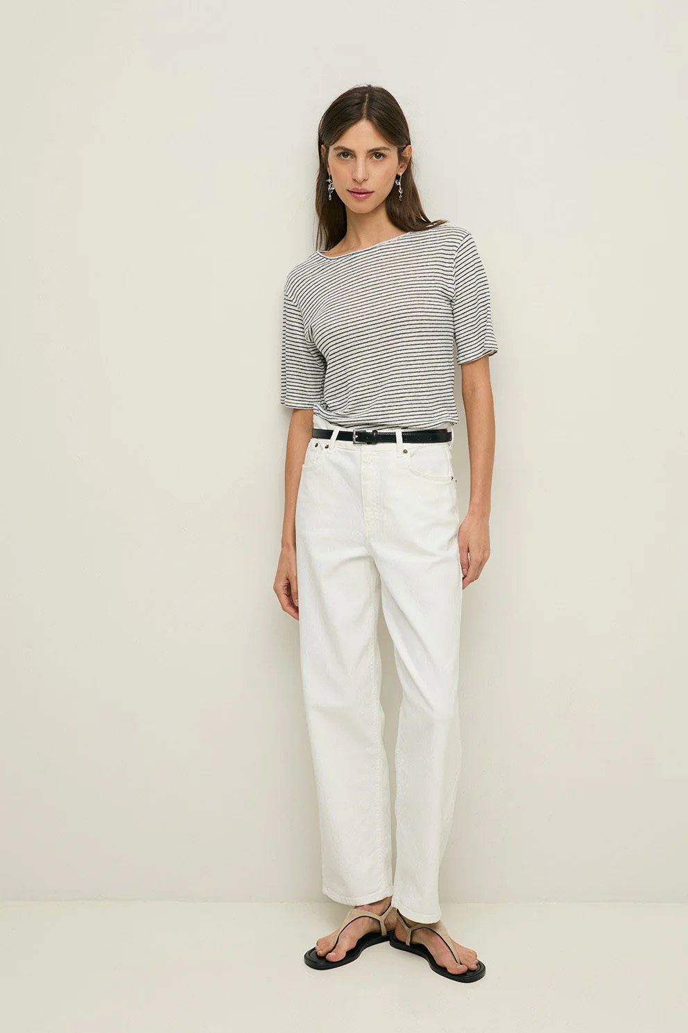 Linen T-Shirt - Navy Crudo - Image 3