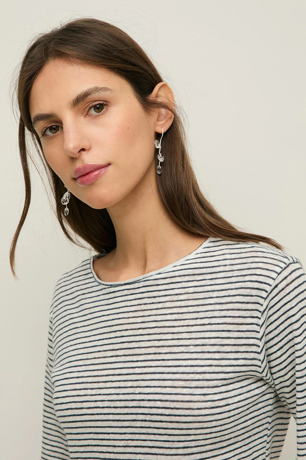 Linen T-Shirt - Navy Crudo - Image 5