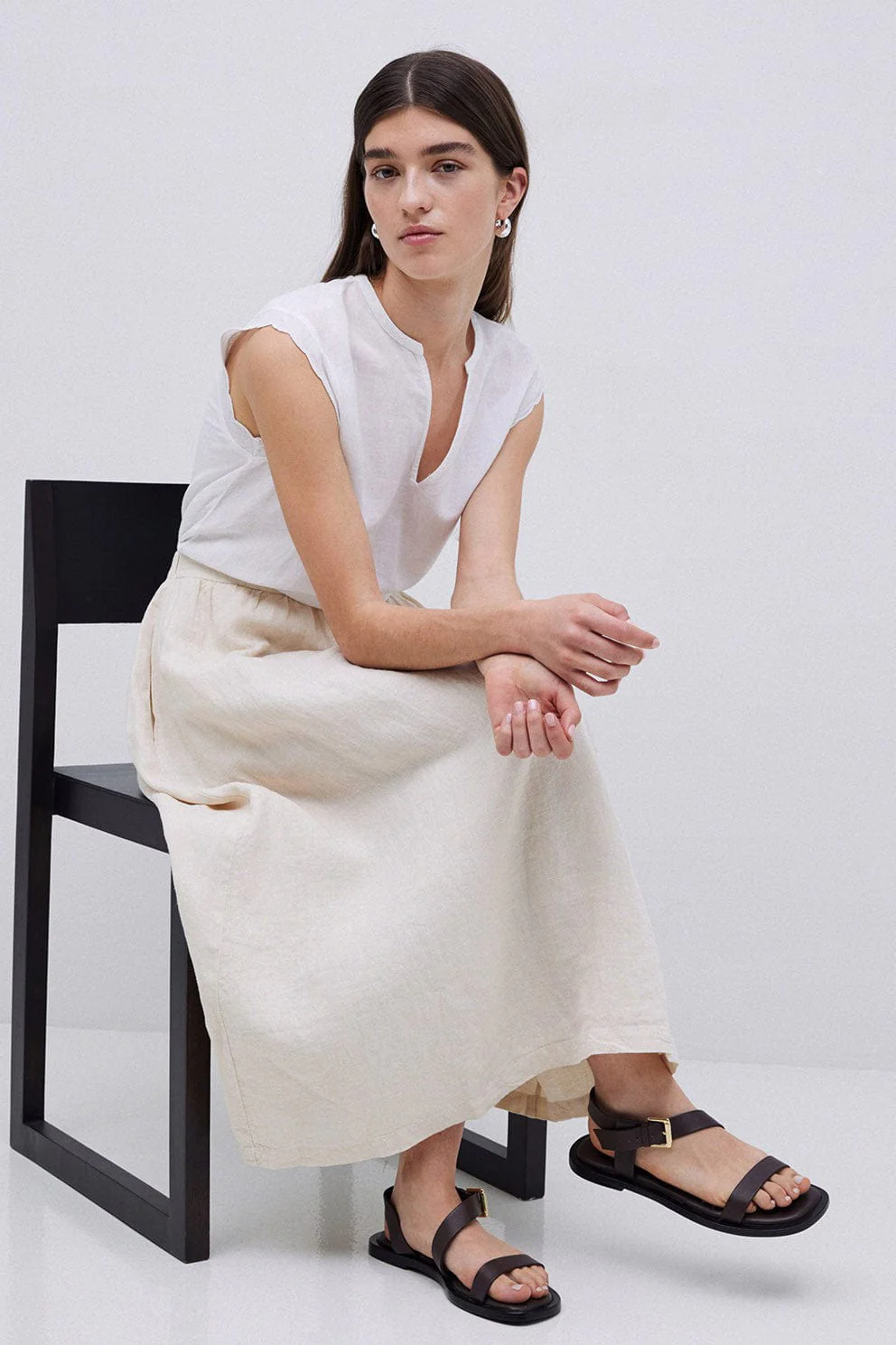 Net Cotton Openwork Tie Detail Cardigan - Natural - Image 7