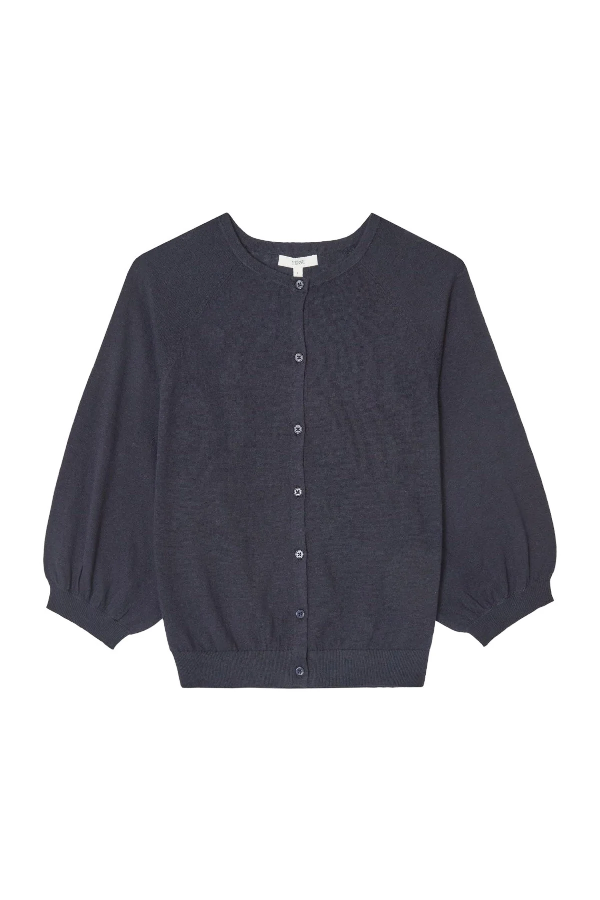 Round Neck Cardigan - Navy - Image 8
