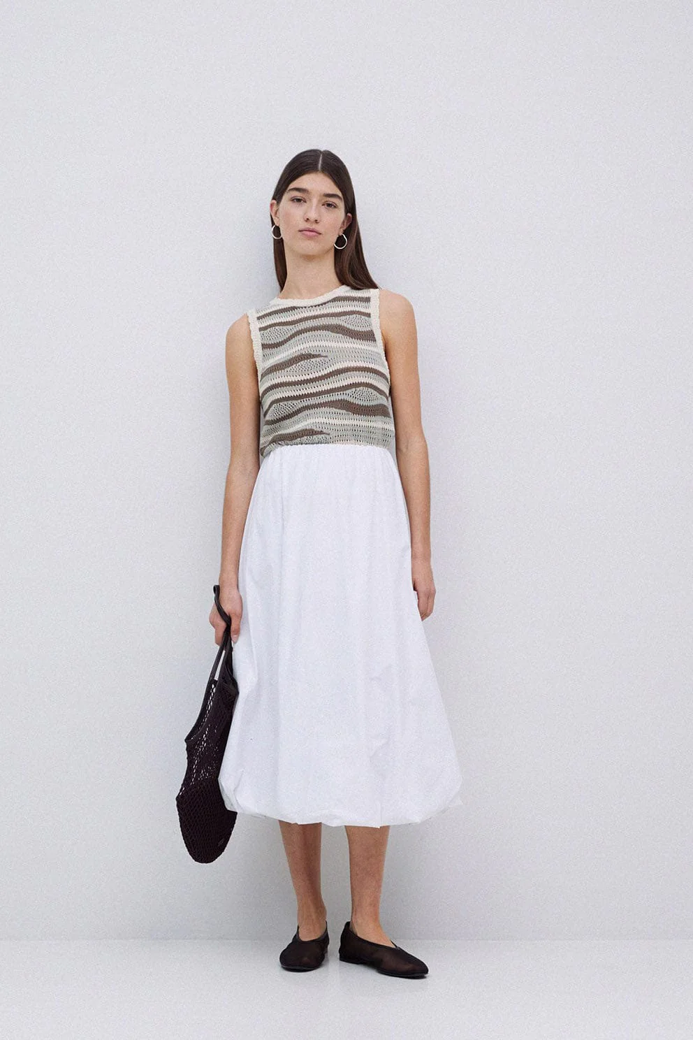 Sandy Cotton/Linen Sleeveless Jumper - Green - Image 4