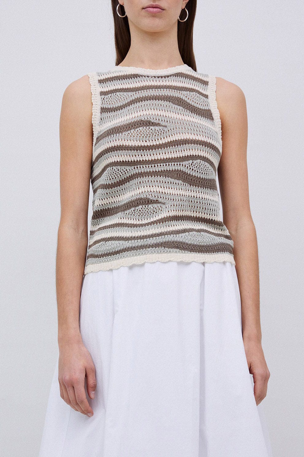 Sandy Cotton/Linen Sleeveless Jumper - Green - Image 5