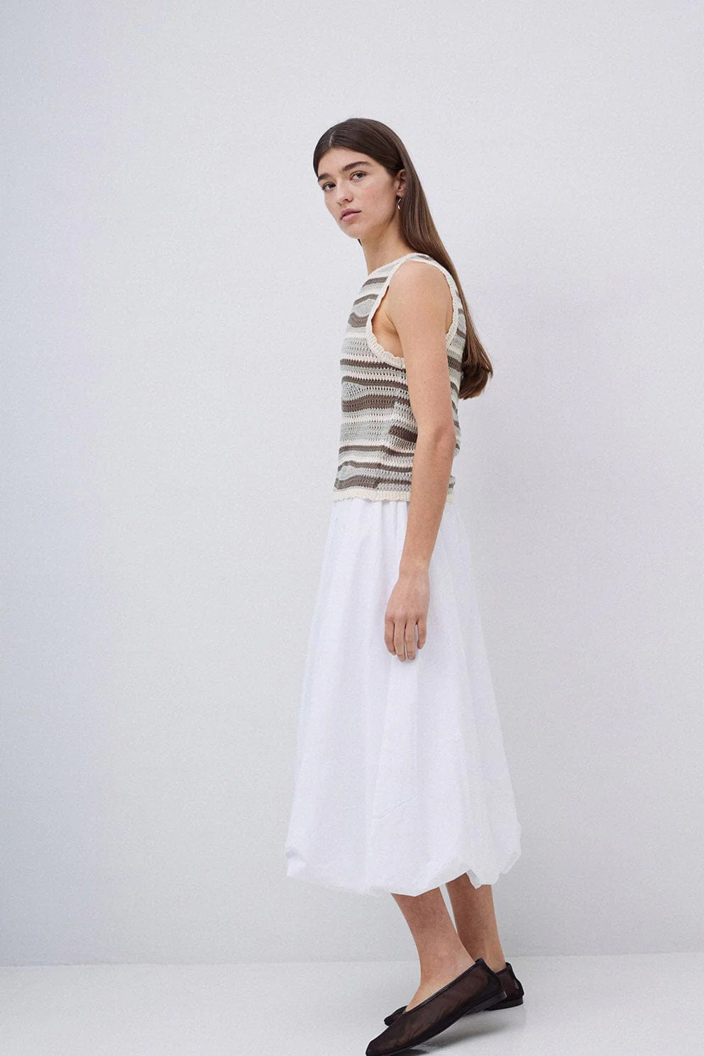 Sandy Cotton/Linen Sleeveless Jumper - Green - Image 6