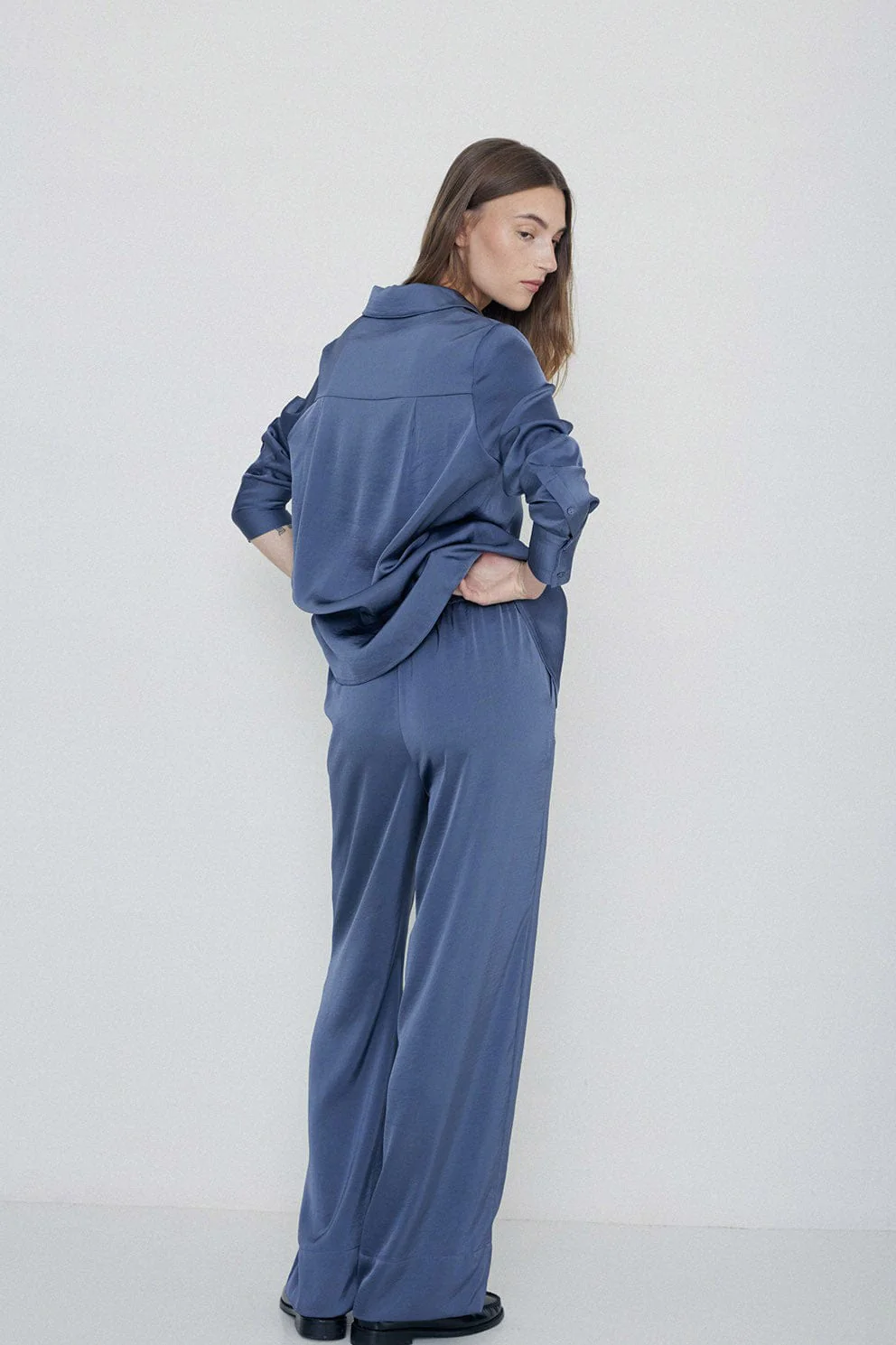 Satin Shirt - Lead - Image 3