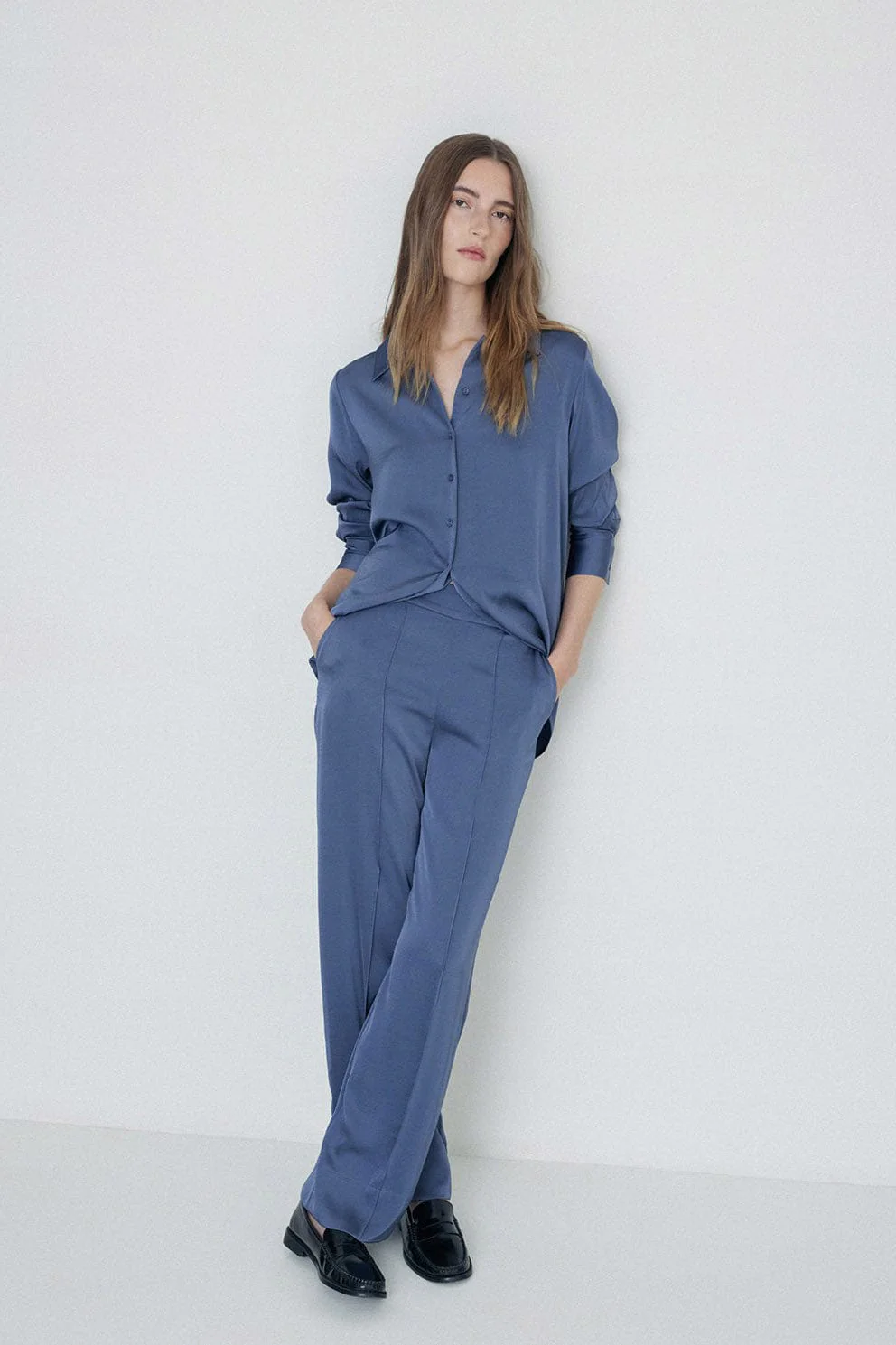 Satin Shirt - Lead - Image 6