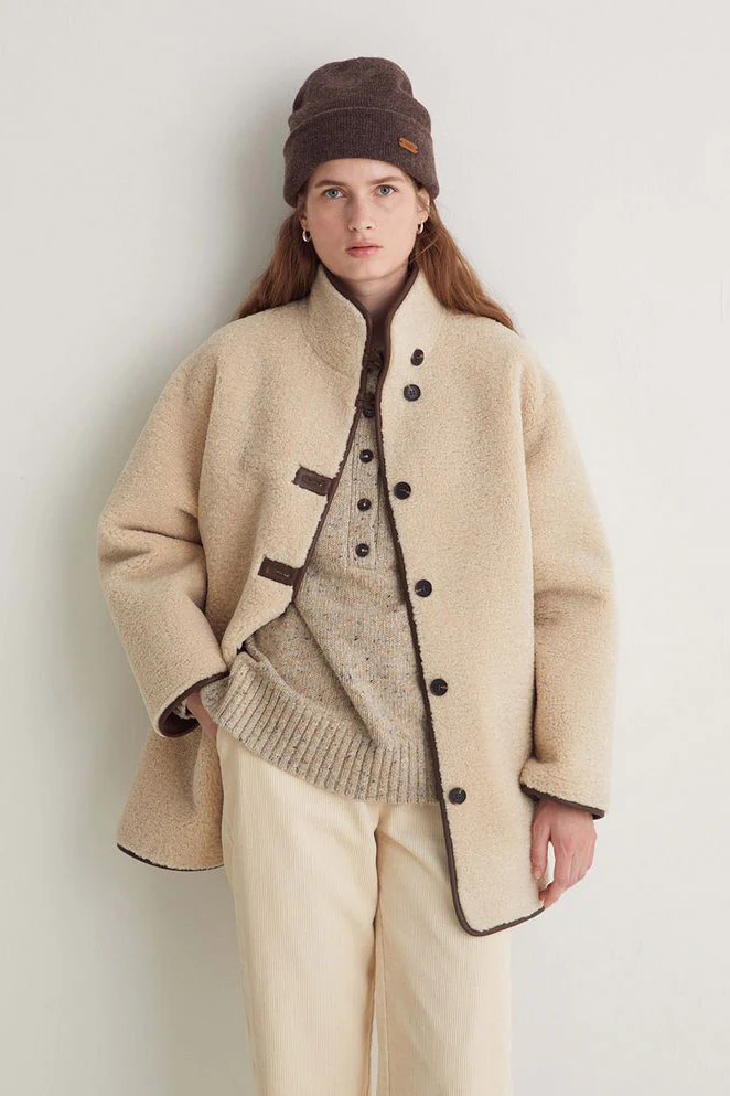 Shearling Coat - Ecru - Image 2