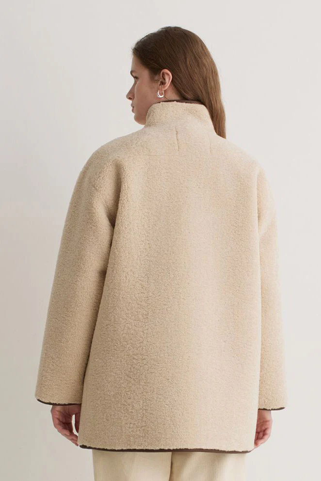 Shearling Coat - Ecru - Image 4