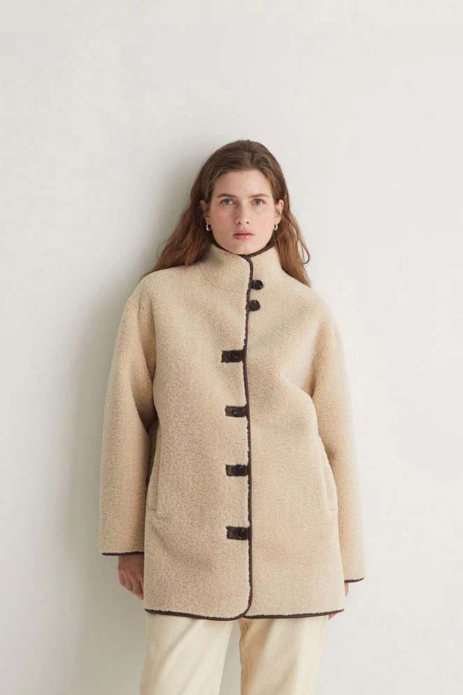 Shearling Coat - Ecru - Image 5
