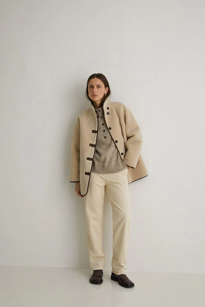 Shearling Coat - Ecru - Image 6