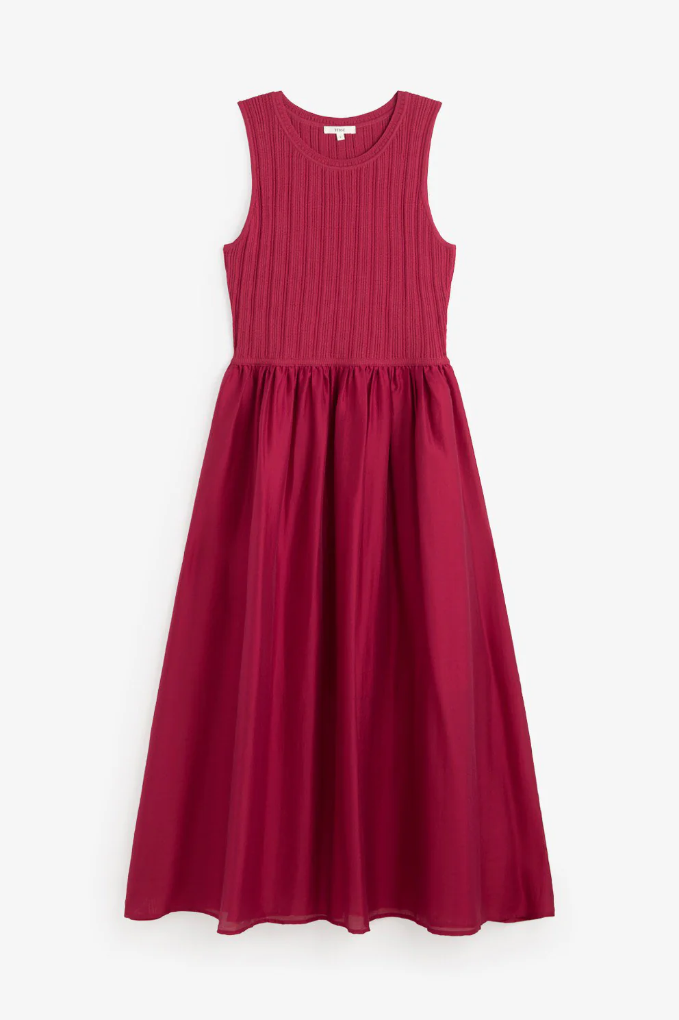 Shirred Detail Midi Dress - Raspberry - Image 7